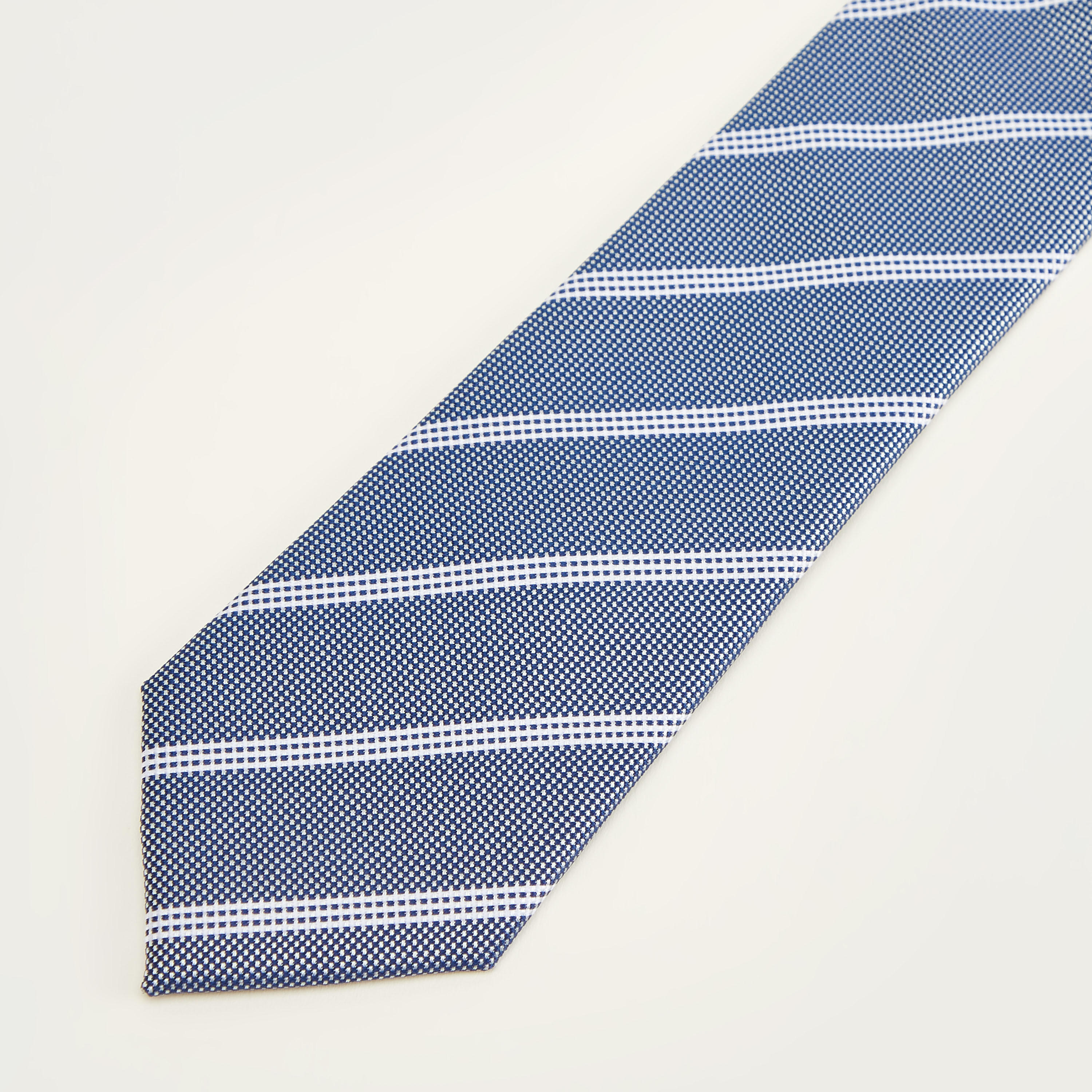 Diagonal Striped Tie with Keeper Loop-men-tiesandcufflinks-pocketsquares-image-3