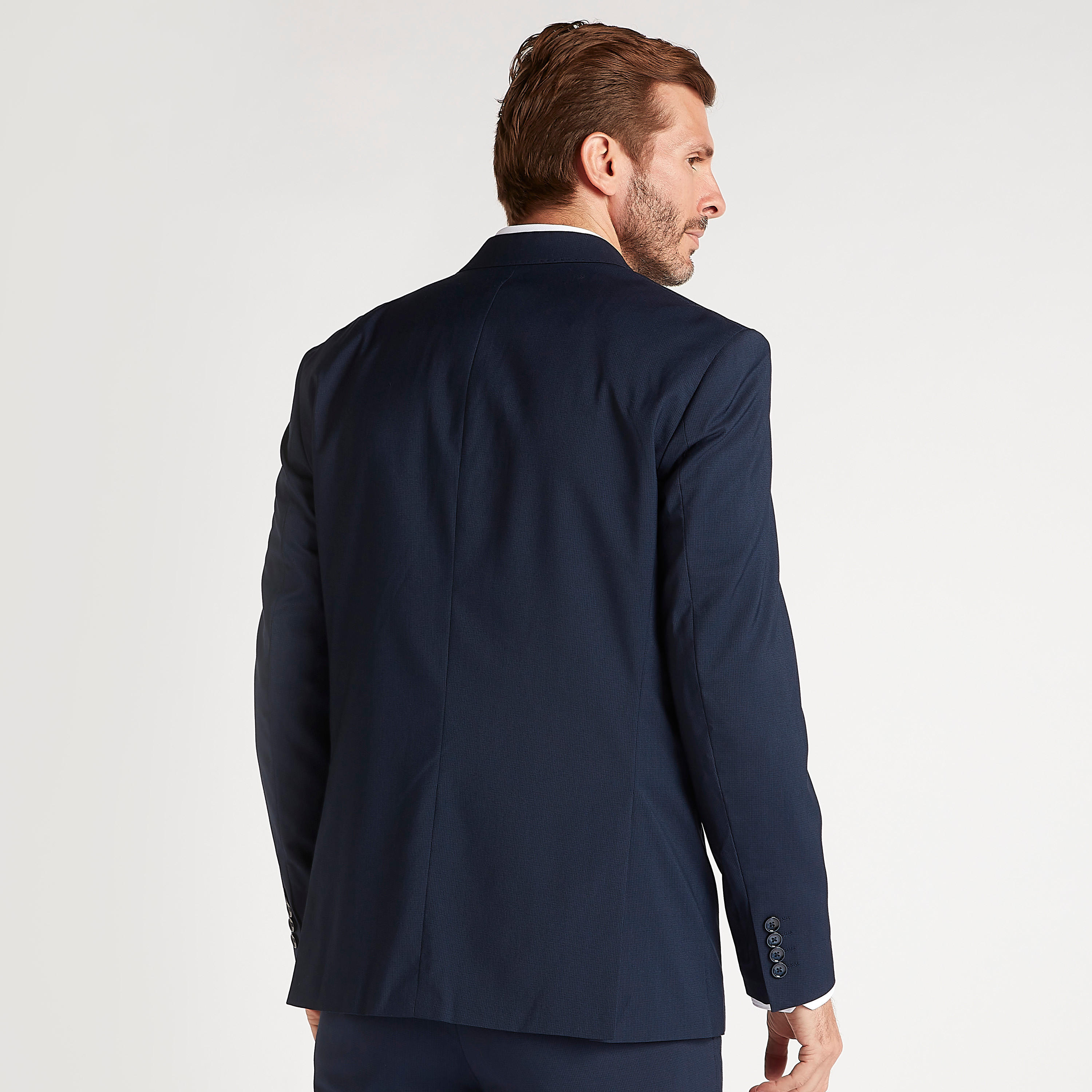 Textured Formal Slim Fit Blazer with Notch Lapel and Long Sleeves-men-winterwear-jacketsandblazers-image-4