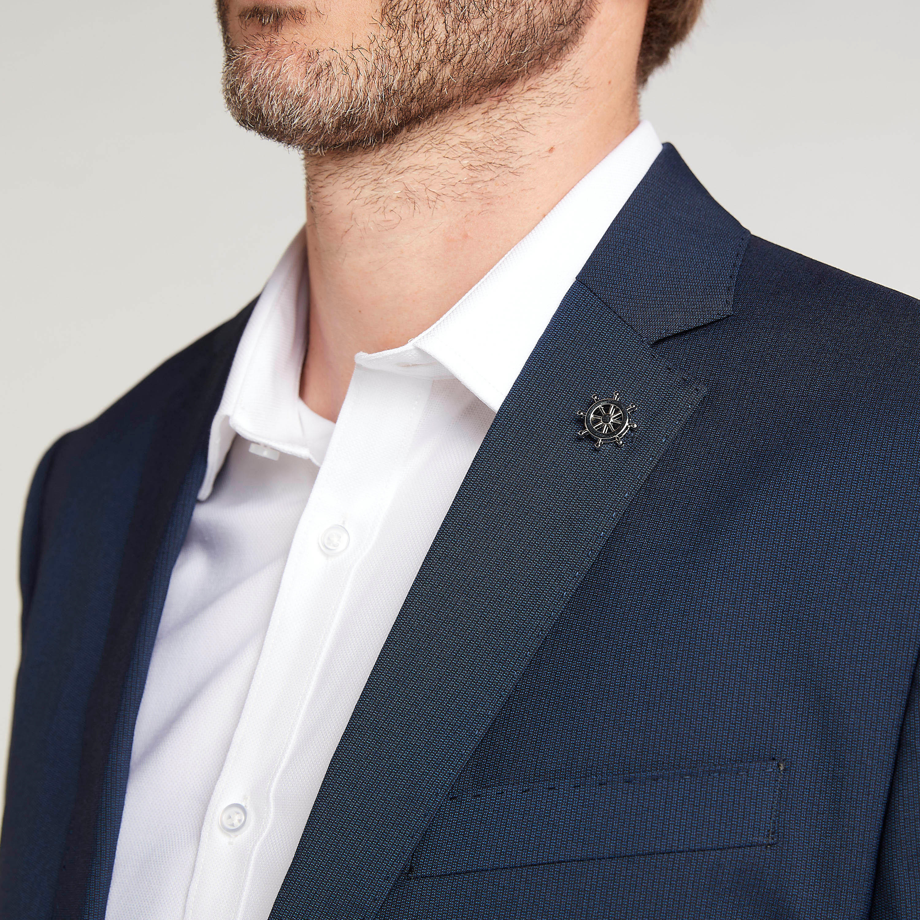 Textured Formal Slim Fit Blazer with Notch Lapel and Long Sleeves-men-winterwear-jacketsandblazers-image-7