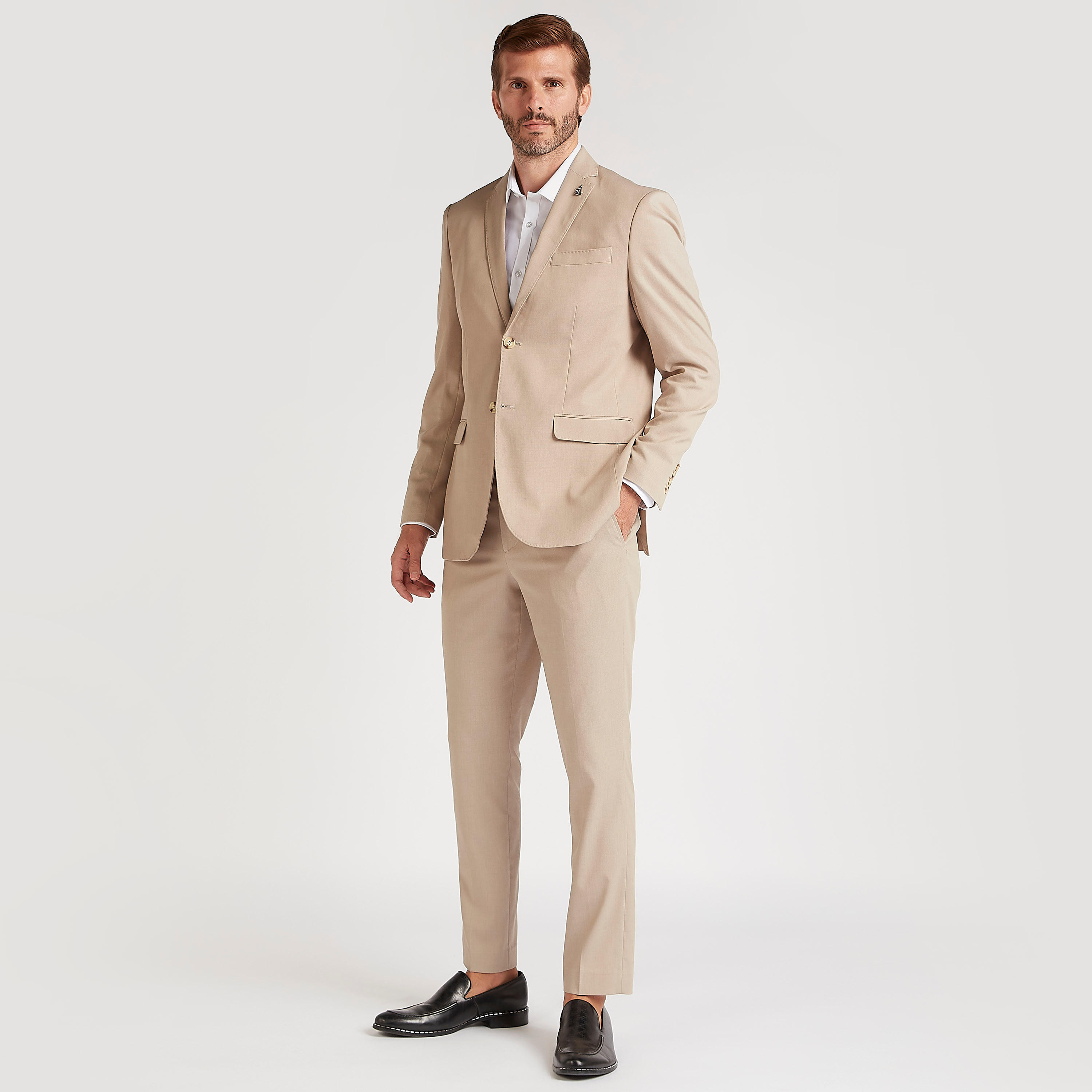 Textured Formal Blazer with Lapel Collar and Long Sleeves-men-winterwear-jacketsandblazers-image-2