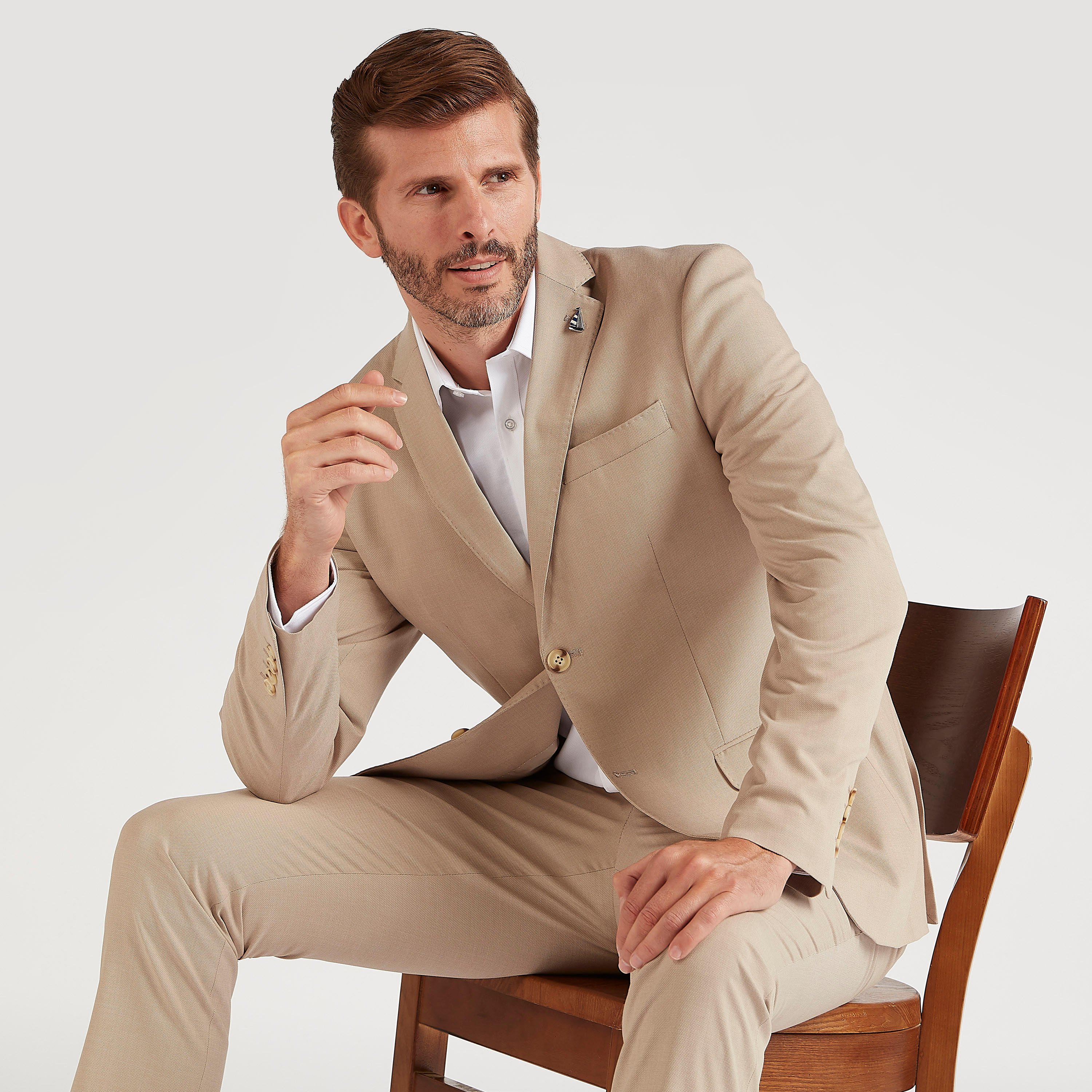 Textured Formal Blazer with Lapel Collar and Long Sleeves-men-winterwear-jacketsandblazers-image-5