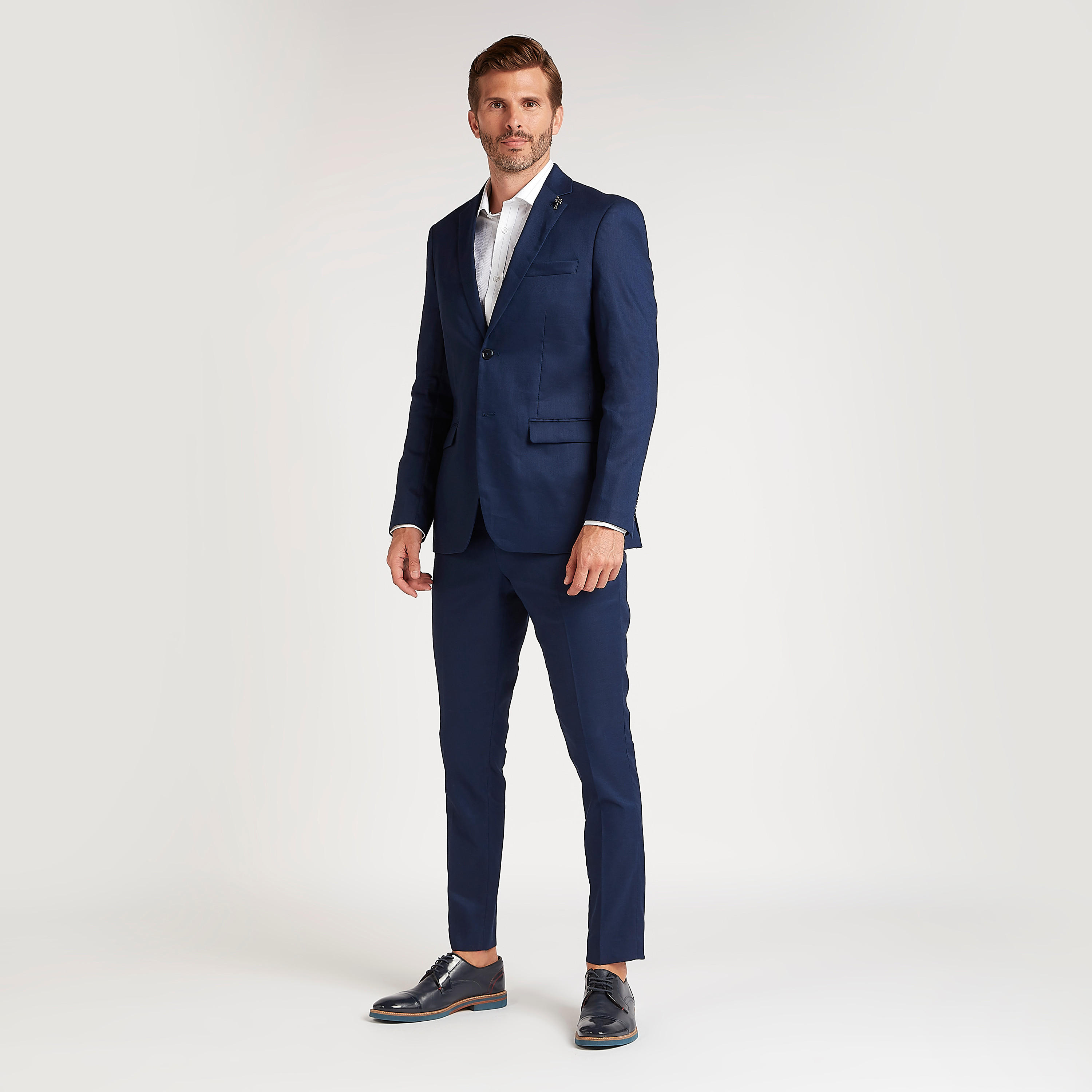 Solid Slim Fit Mid-Rise Trousers with Button Closure-men-clothing-bottoms-trousersandchinos-trousers-image-2