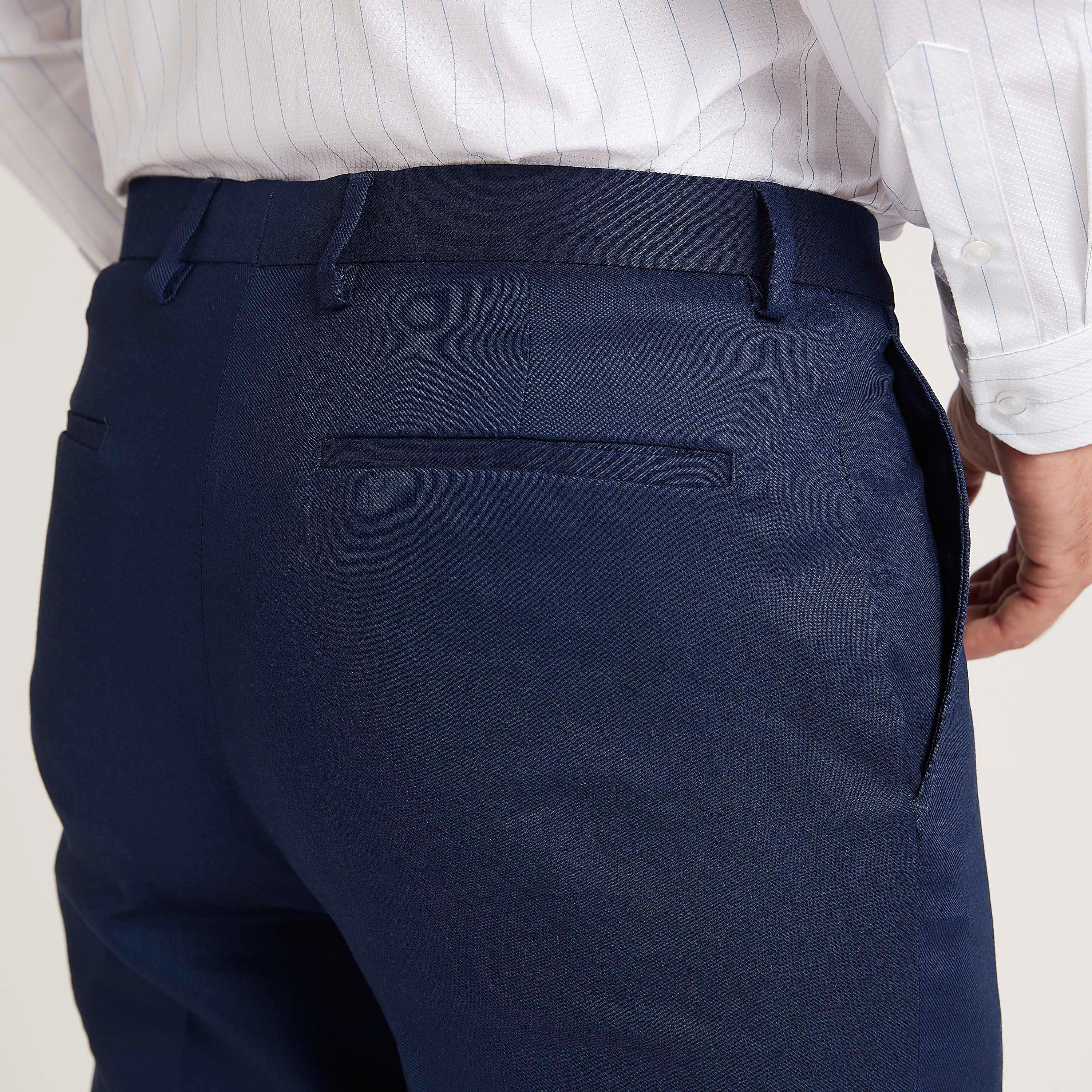 Solid Slim Fit Mid-Rise Trousers with Button Closure-men-clothing-bottoms-trousersandchinos-trousers-image-3