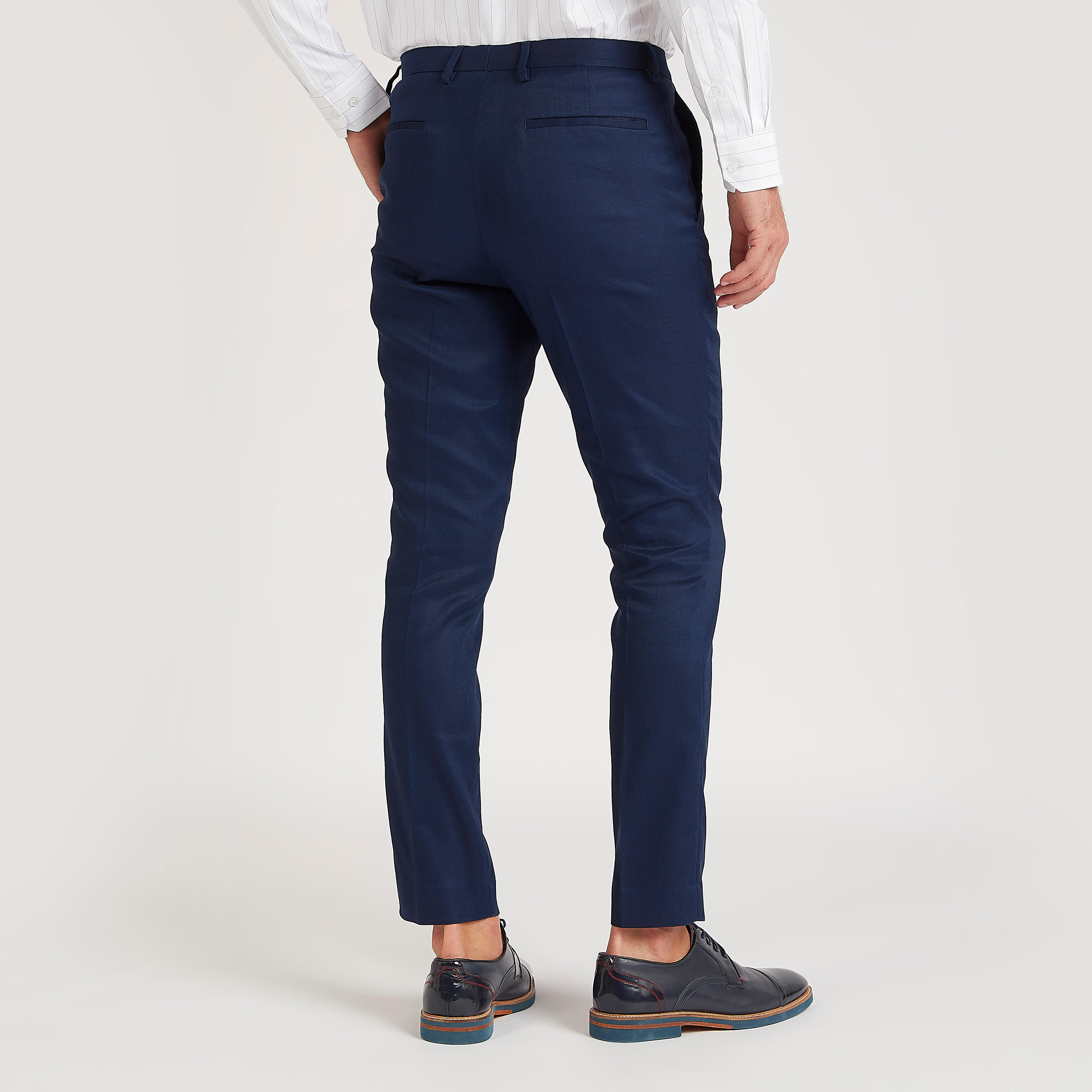 Solid Slim Fit Mid-Rise Trousers with Button Closure-men-clothing-bottoms-trousersandchinos-trousers-image-4