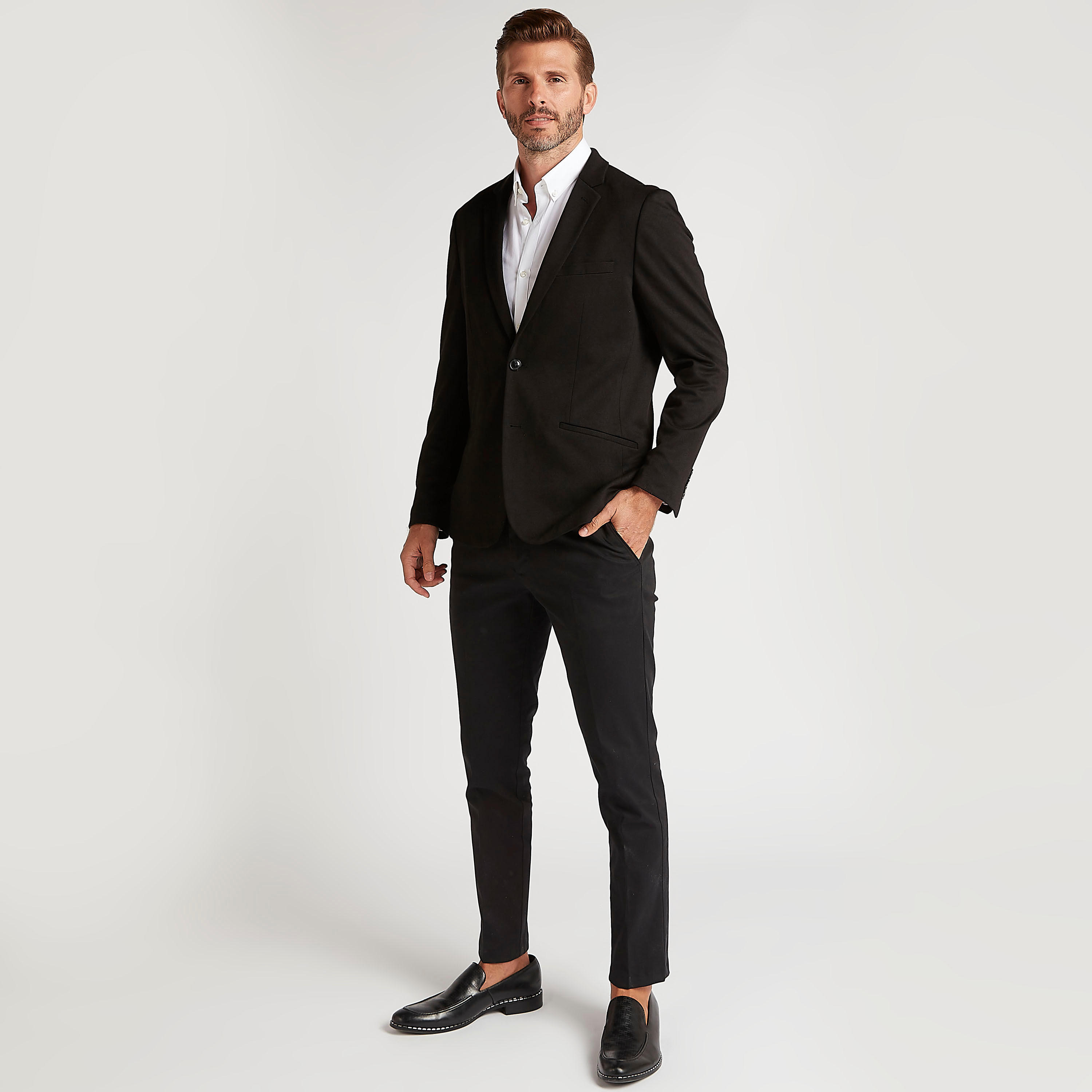 جاكيت بليزر خفيف سادة بأكمام طويلة وياقة مطوية-men-winterwear-jacketsandblazers-image-7