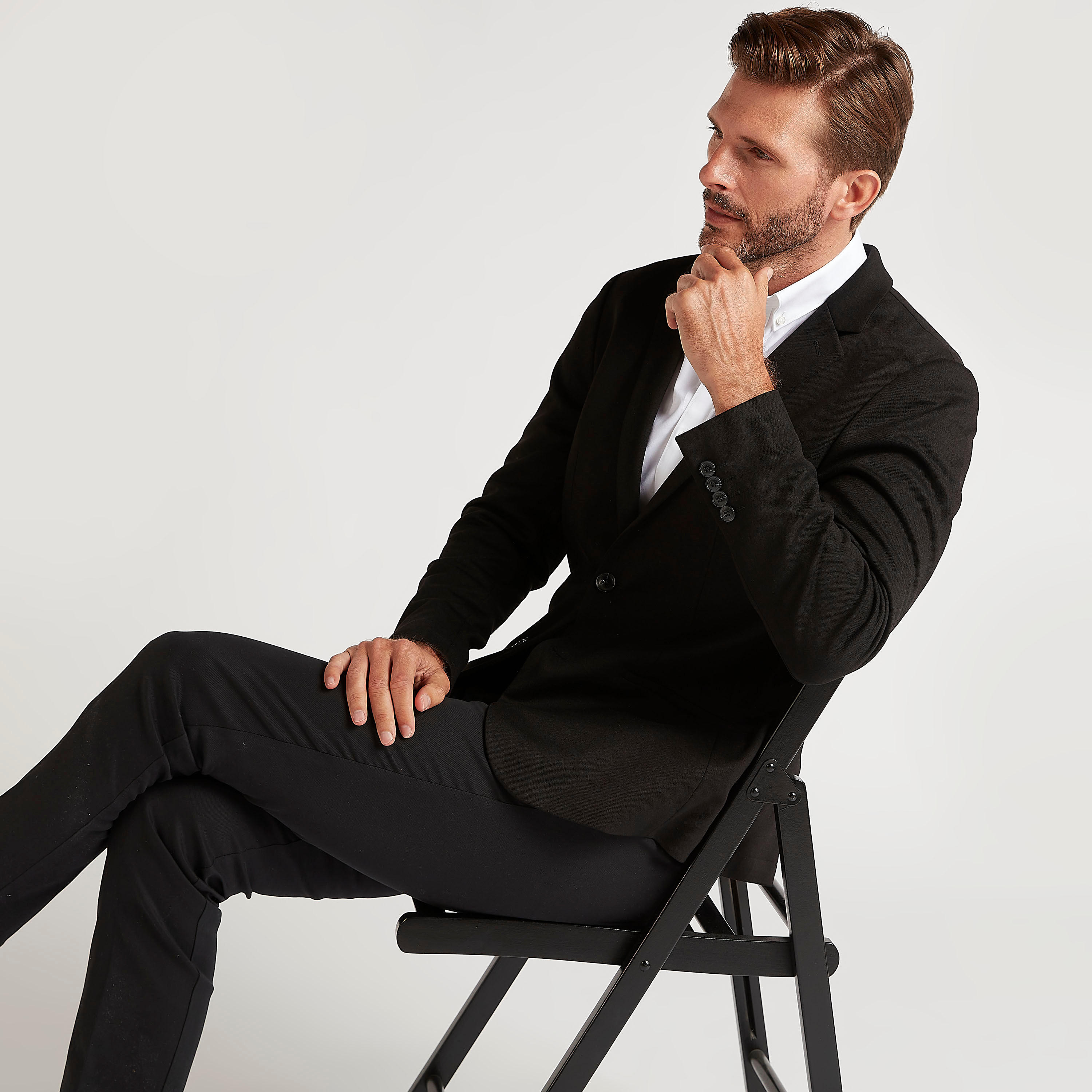 جاكيت بليزر خفيف سادة بأكمام طويلة وياقة مطوية-men-winterwear-jacketsandblazers-image-3
