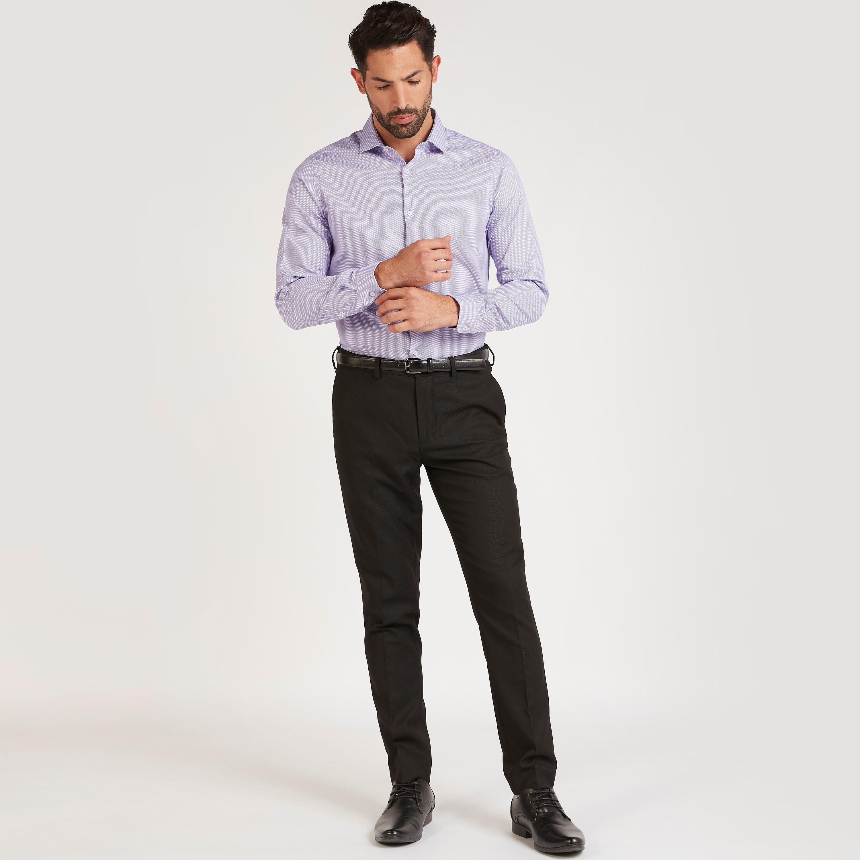 بنطلون بارز الملمس بخصر متوسّط الارتفاع وجيوب-men-clothing-bottoms-trousersandchinos-trousers-image-2