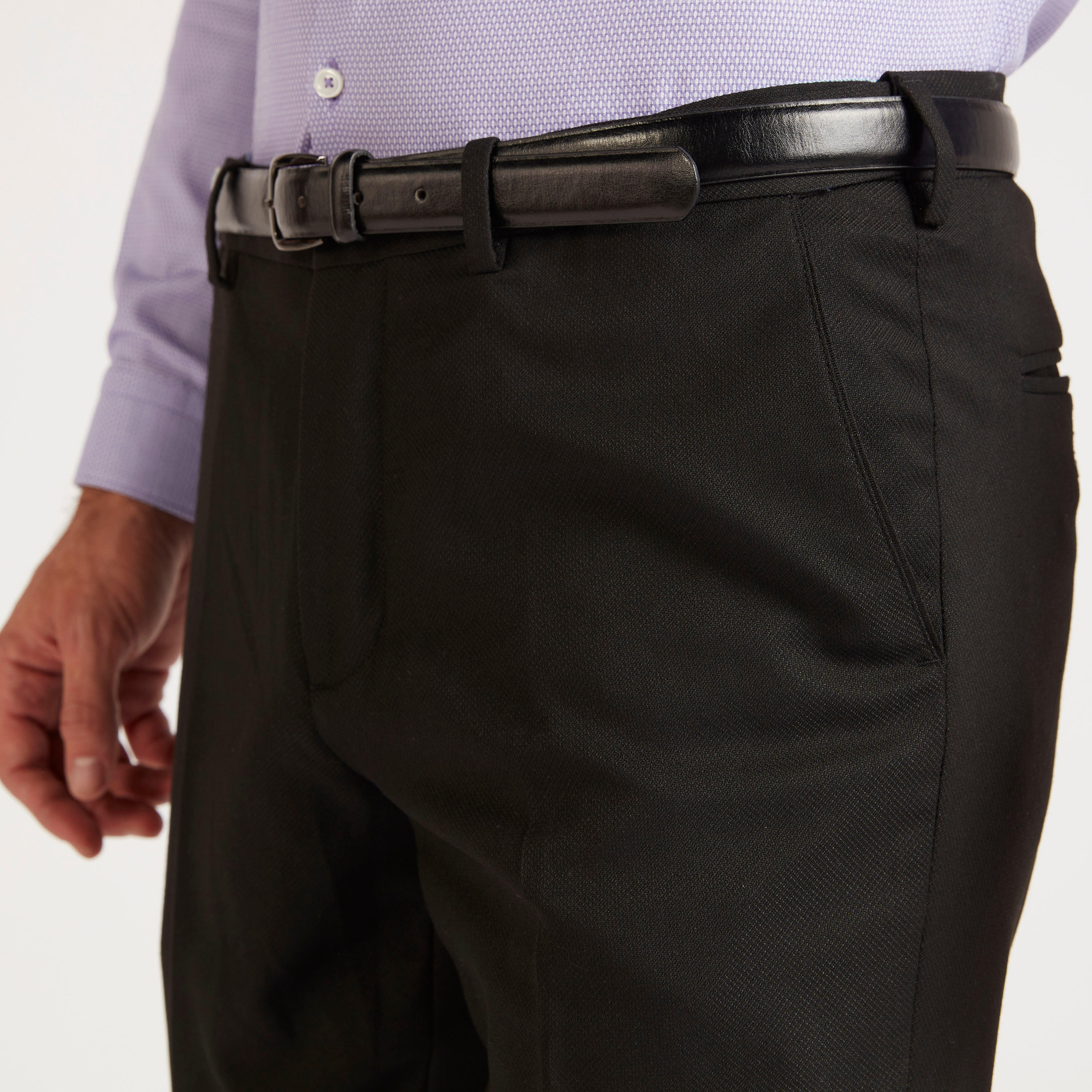 بنطلون بارز الملمس بخصر متوسّط الارتفاع وجيوب-men-clothing-bottoms-trousersandchinos-trousers-image-3