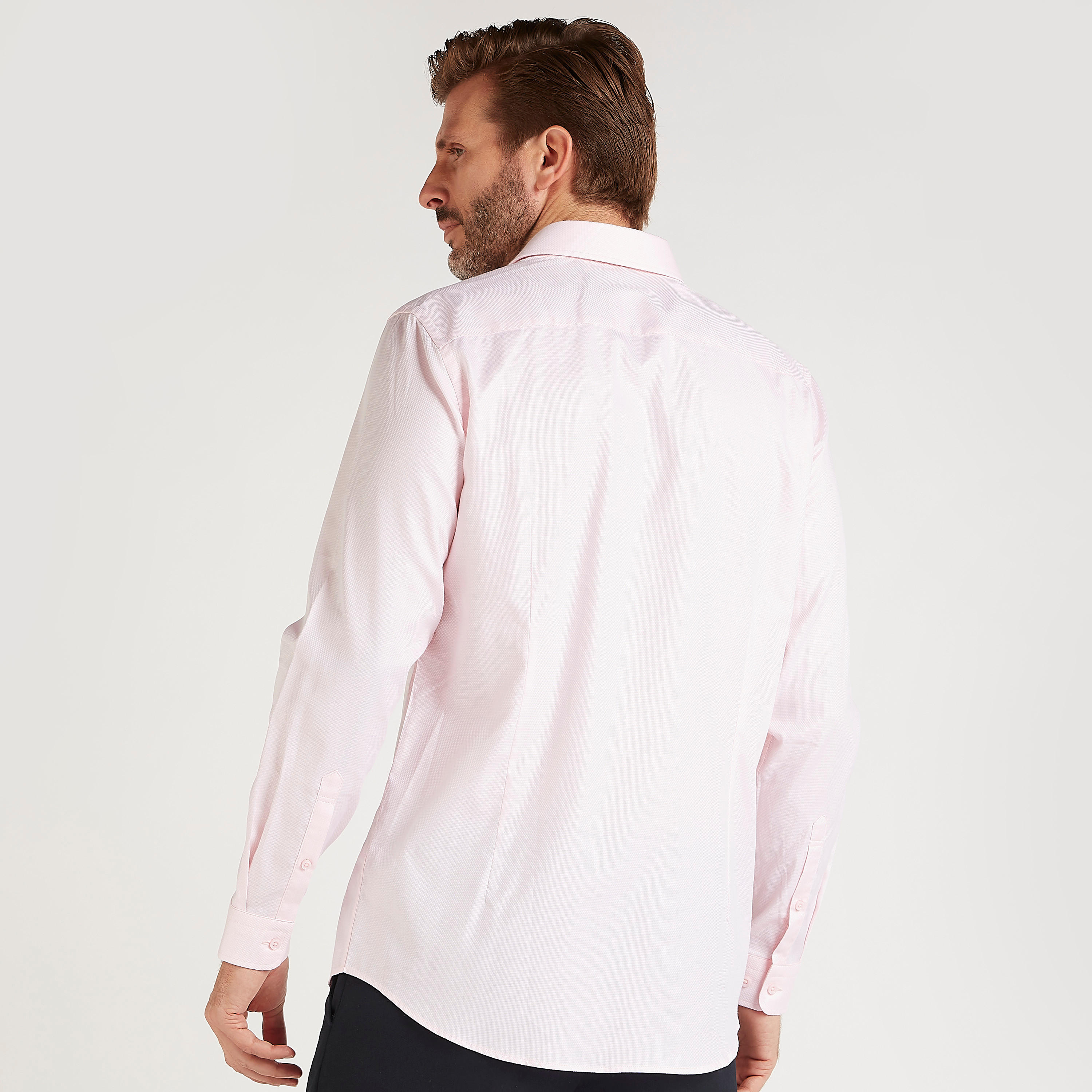 قميص بارز الملمس بقصّة سليم وأكمام طويلة-men-clothing-shirts-image-4