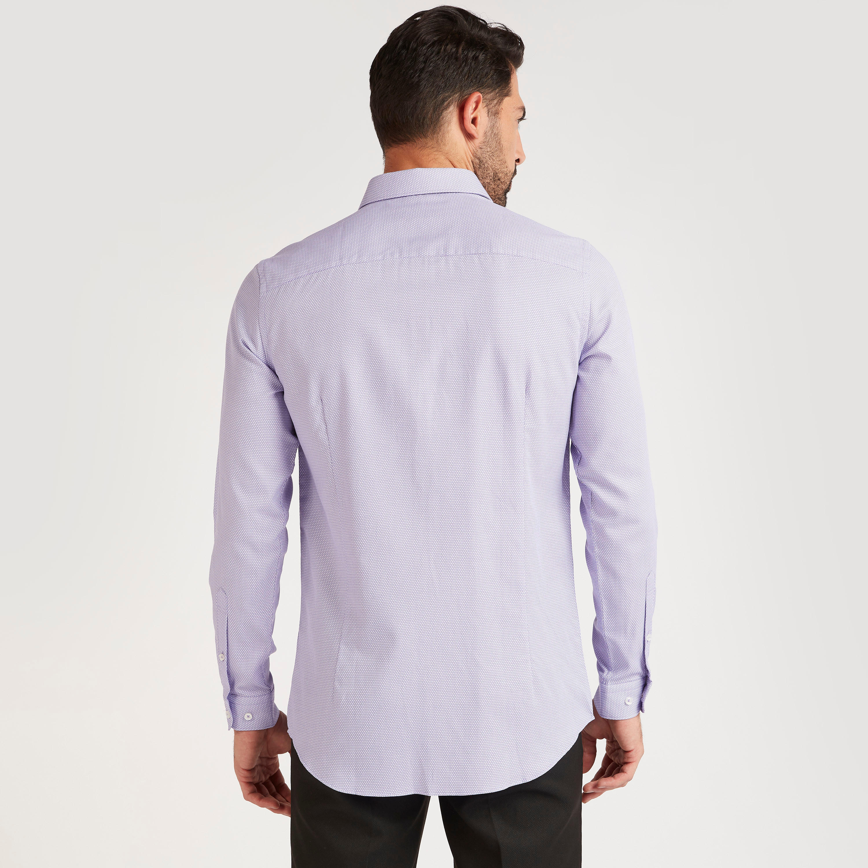قميص بارز الملمس بياقة واسعة وأكمام طويلة-men-clothing-shirts-image-4