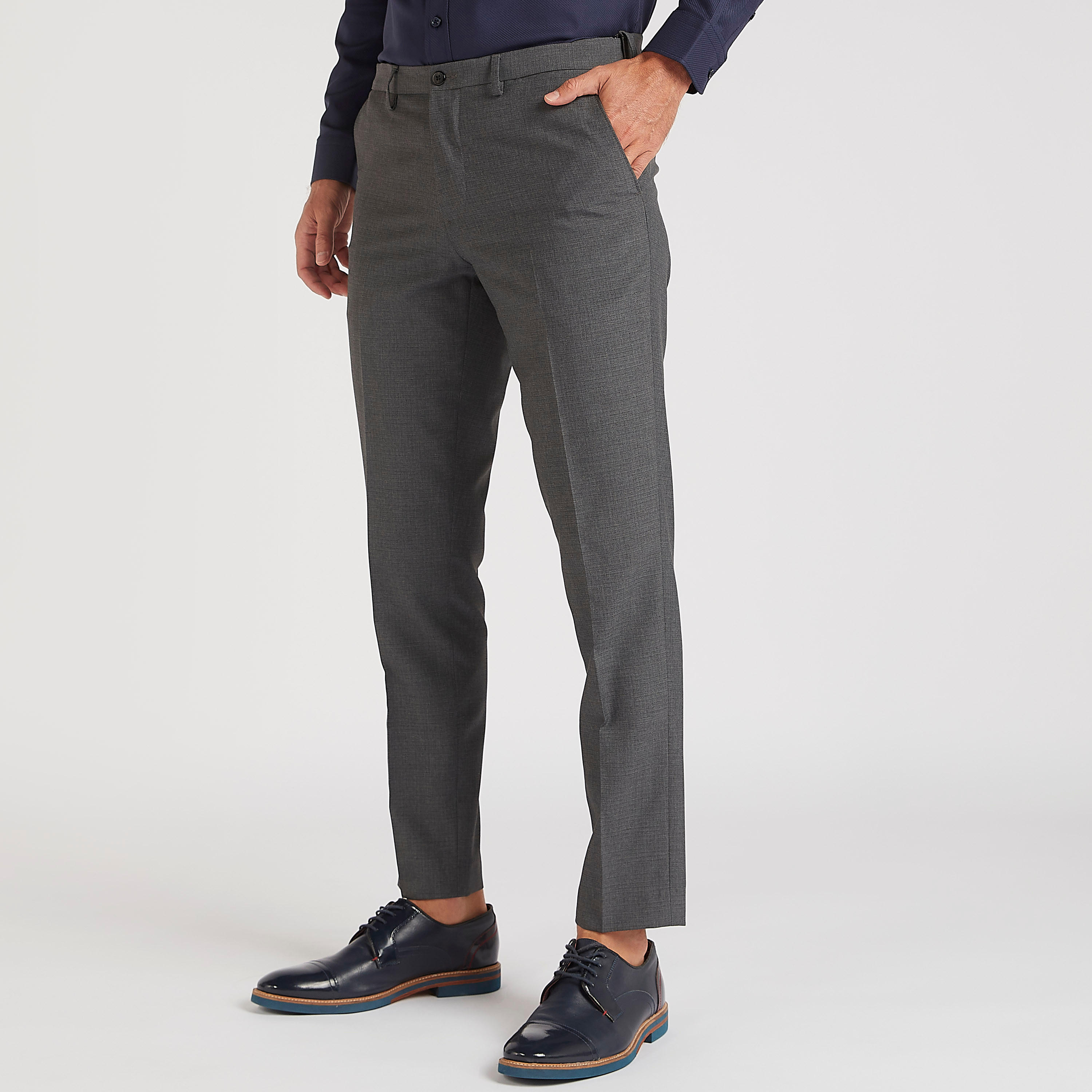 Textured Mid-Rise Trousers with Button Closure and Pockets-men-clothing-bottoms-trousersandchinos-trousers-image-1
