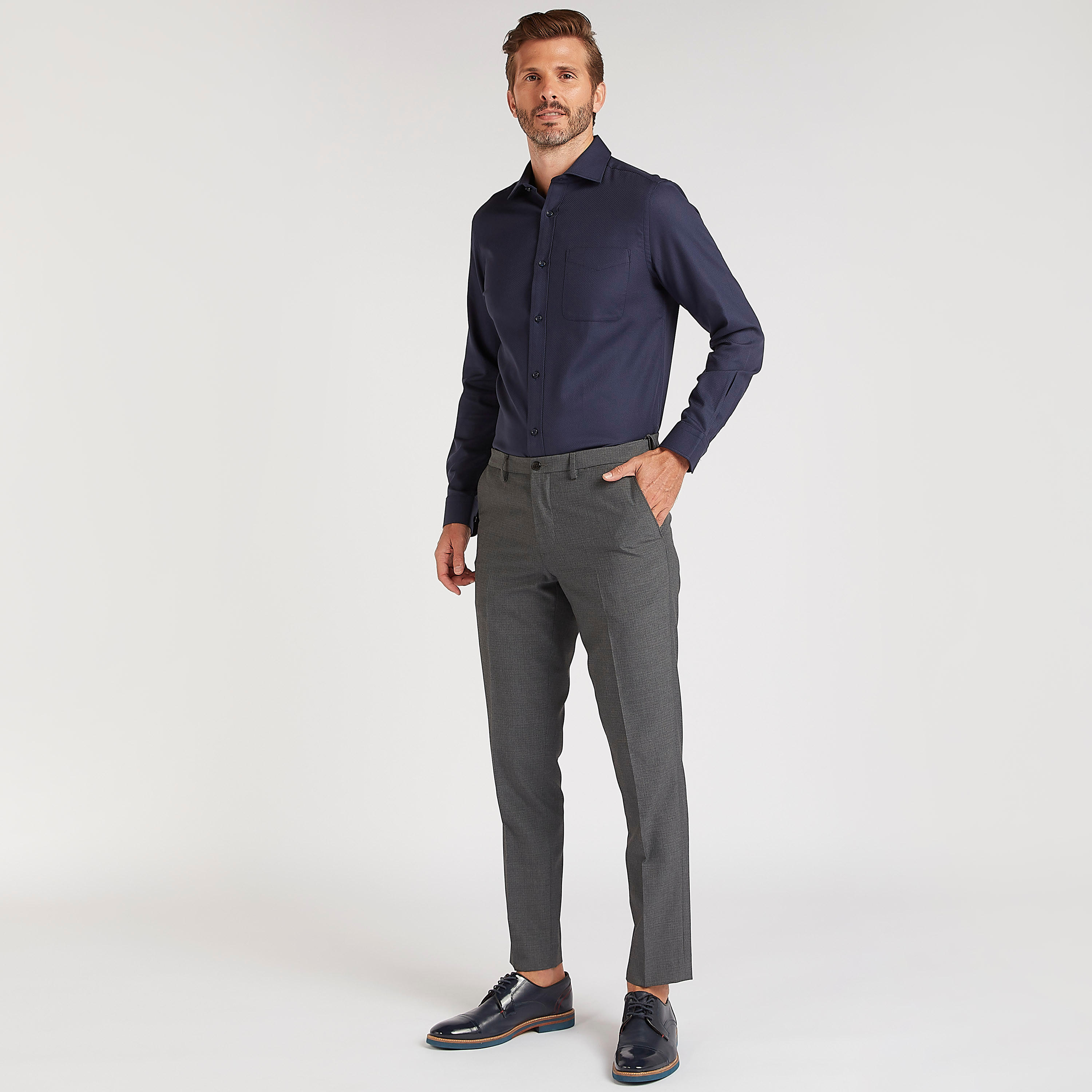 Textured Mid-Rise Trousers with Button Closure and Pockets-men-clothing-bottoms-trousersandchinos-trousers-image-2