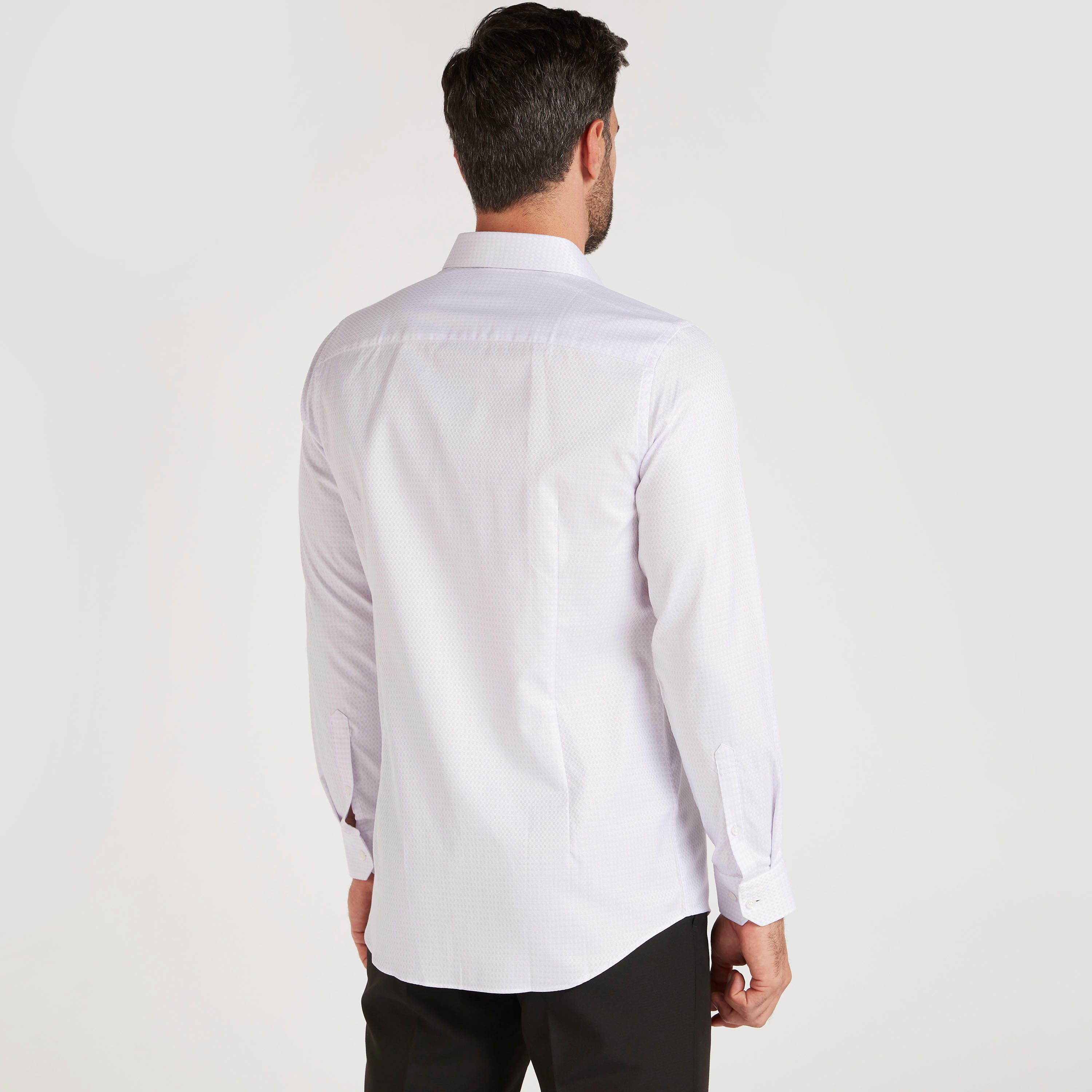 Textured Slim Fit Shirt with Long Sleeves-men-clothing-shirts-image-4