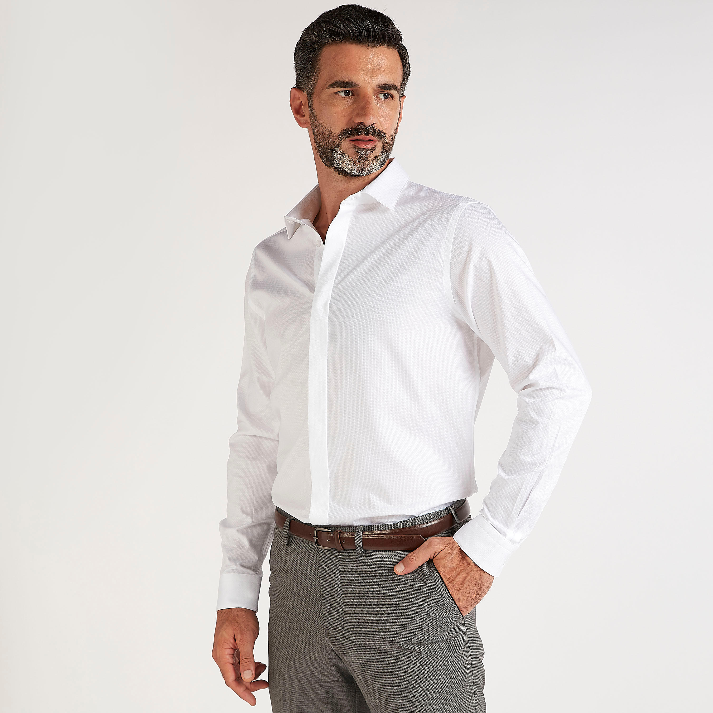 قميص بارز الملمس بأكمام طويلة وزر-men-clothing-shirts-image-5