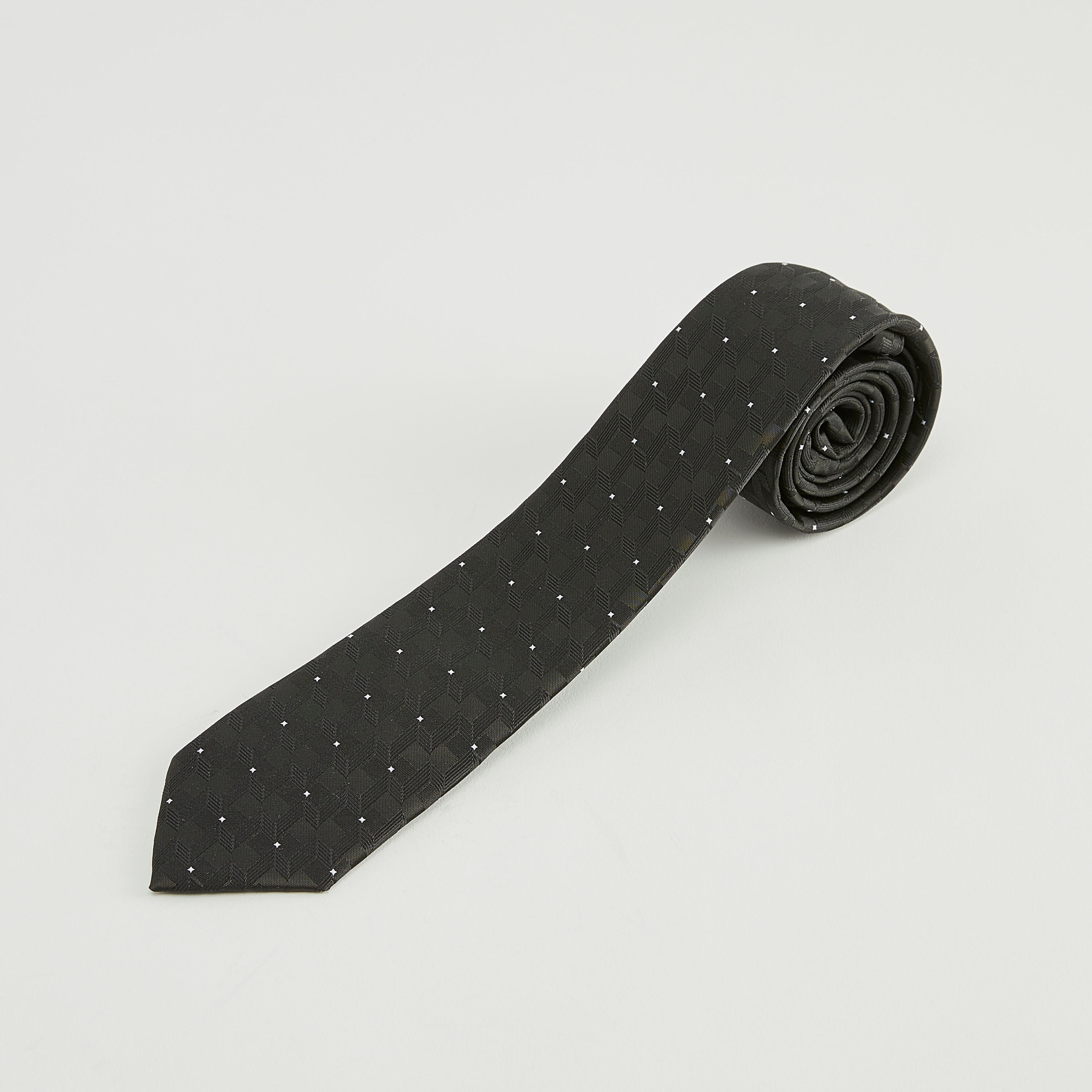Textured Regular Necktie with Keeper Loop-men-tiesandcufflinks-pocketsquares-image-1