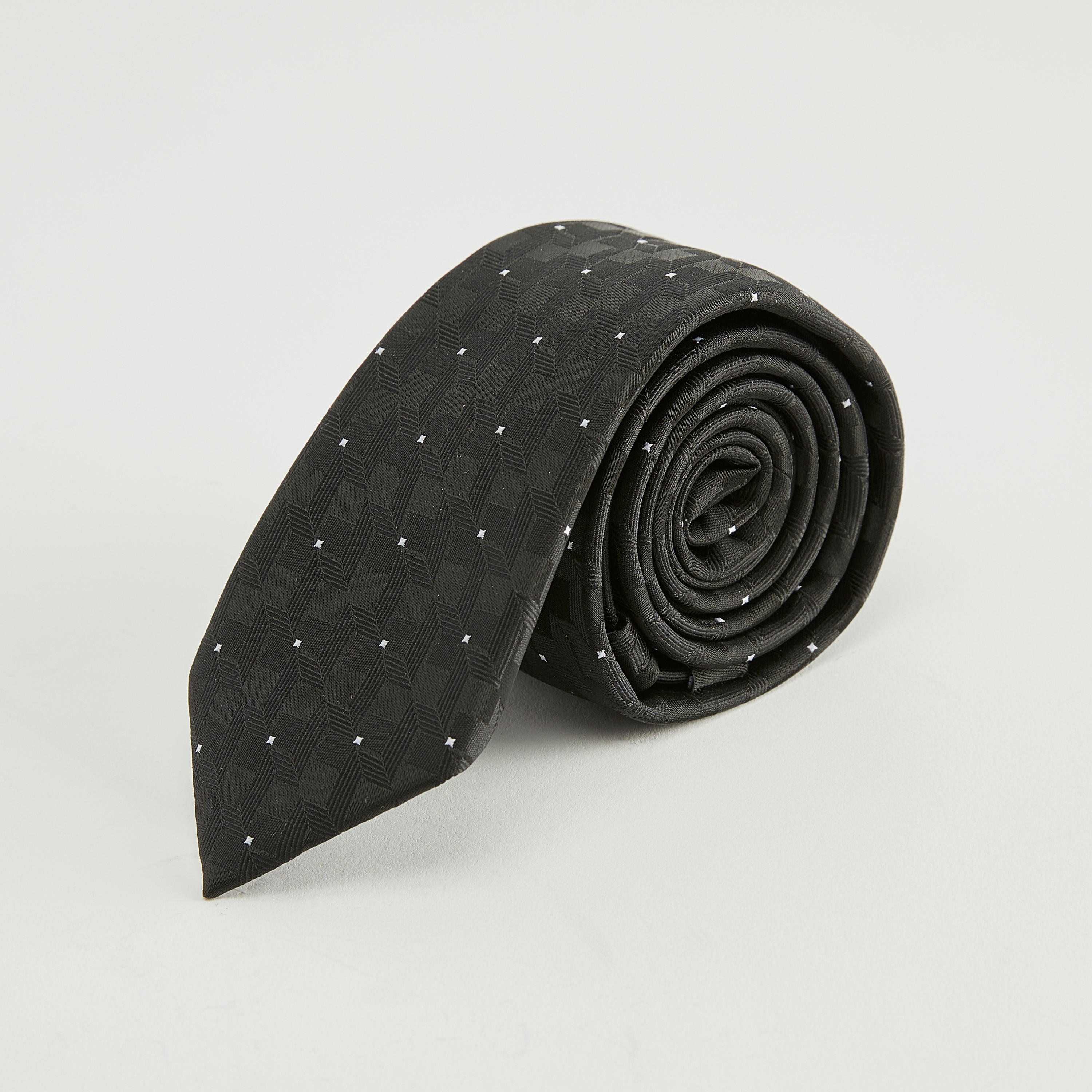 Textured Regular Necktie with Keeper Loop-men-tiesandcufflinks-pocketsquares-image-2