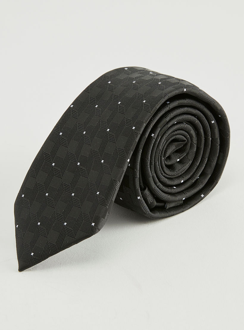 Textured Regular Necktie with Keeper Loop-men-tiesandcufflinks-pocketsquares-image-2