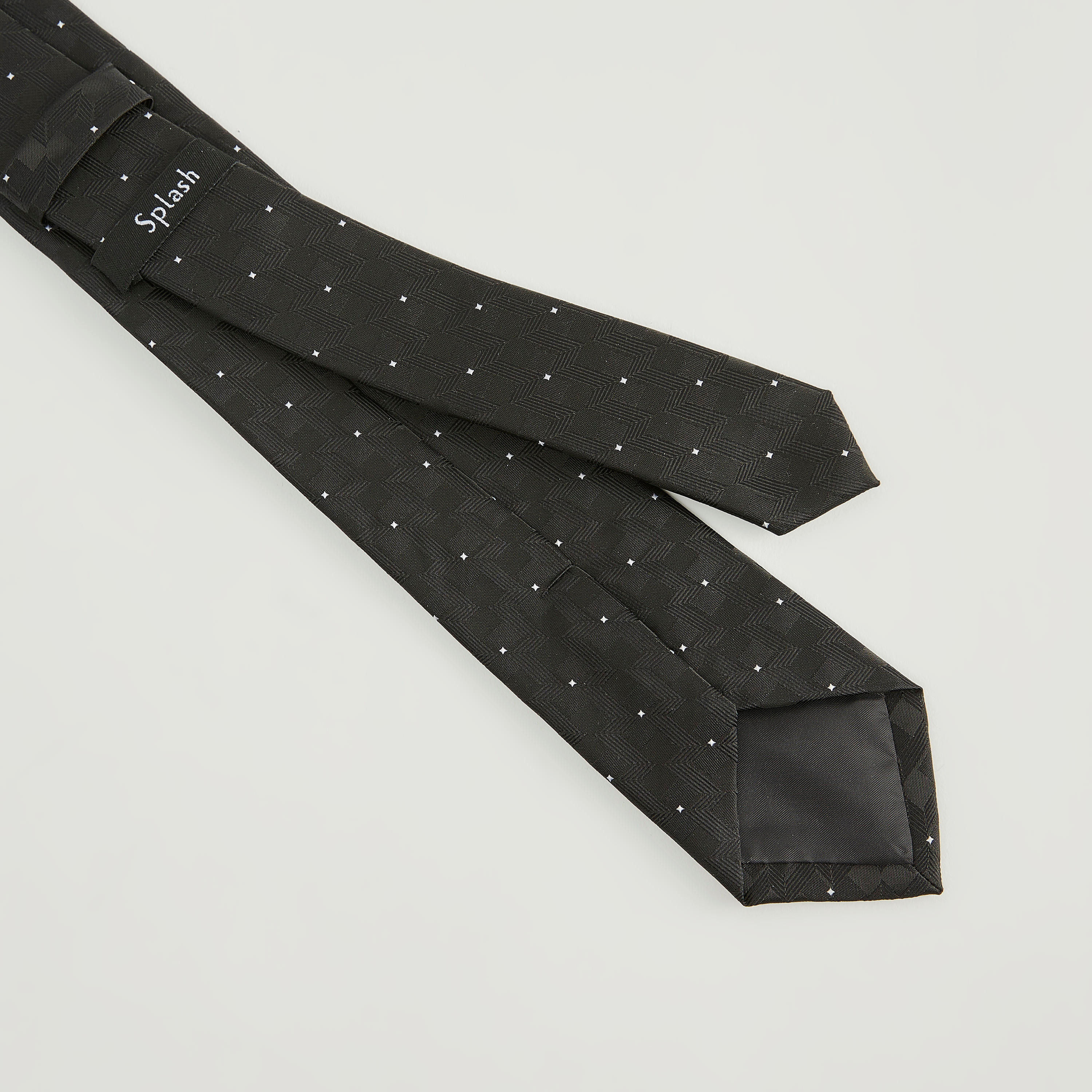 Textured Regular Necktie with Keeper Loop-men-tiesandcufflinks-pocketsquares-image-4