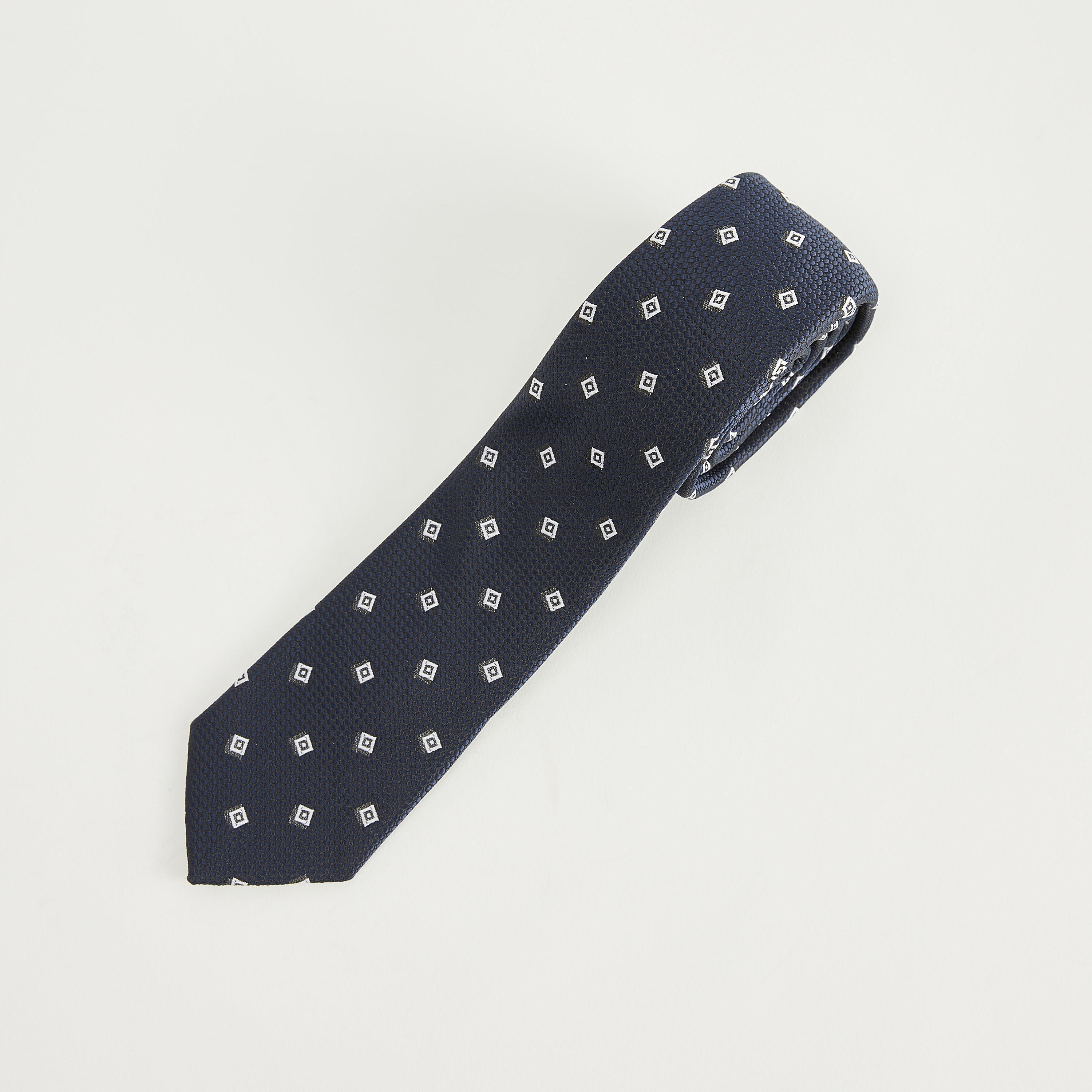 Textured Regular Necktie with Keeper Loop-men-tiesandcufflinks-pocketsquares-image-1