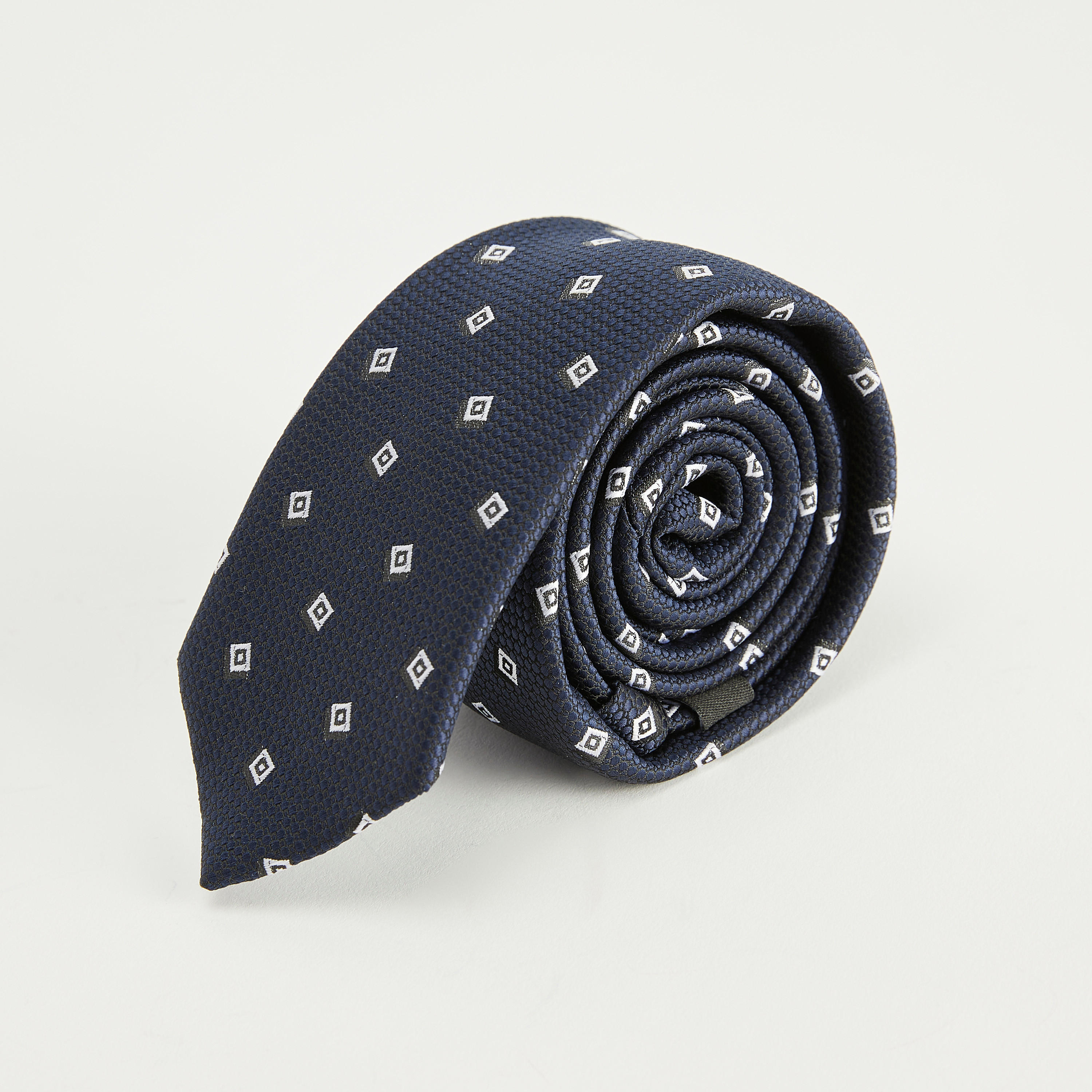 Textured Regular Necktie with Keeper Loop-men-tiesandcufflinks-pocketsquares-image-2