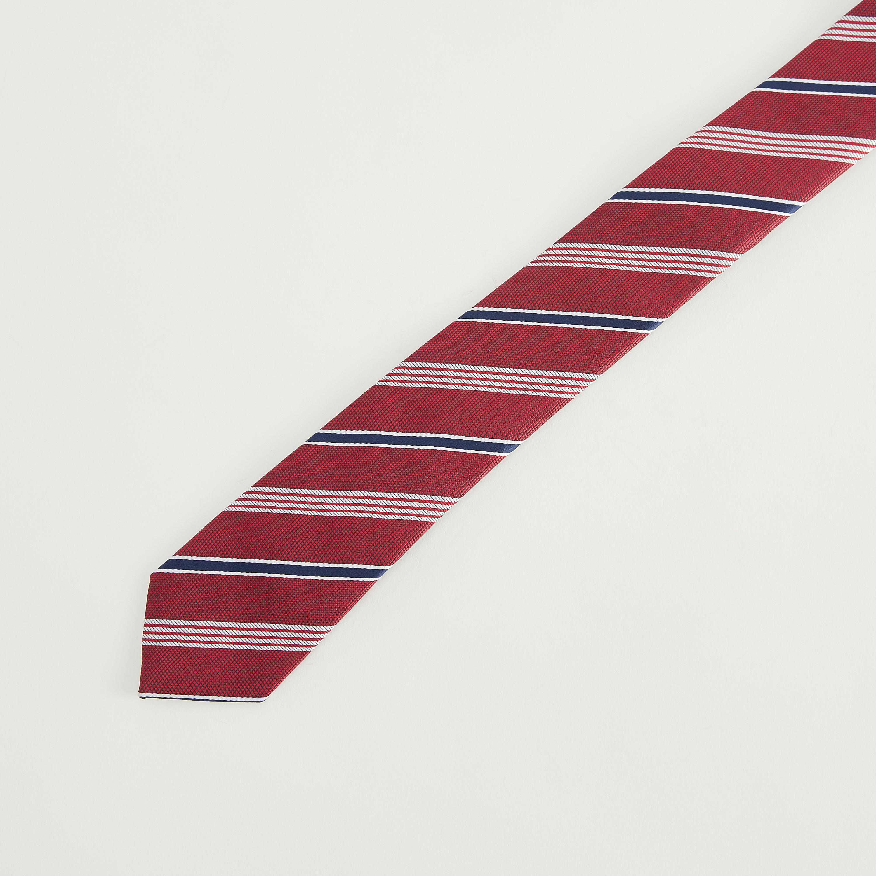 Striped Regular Necktie with Keeper Loop-men-tiesandcufflinks-pocketsquares-image-3