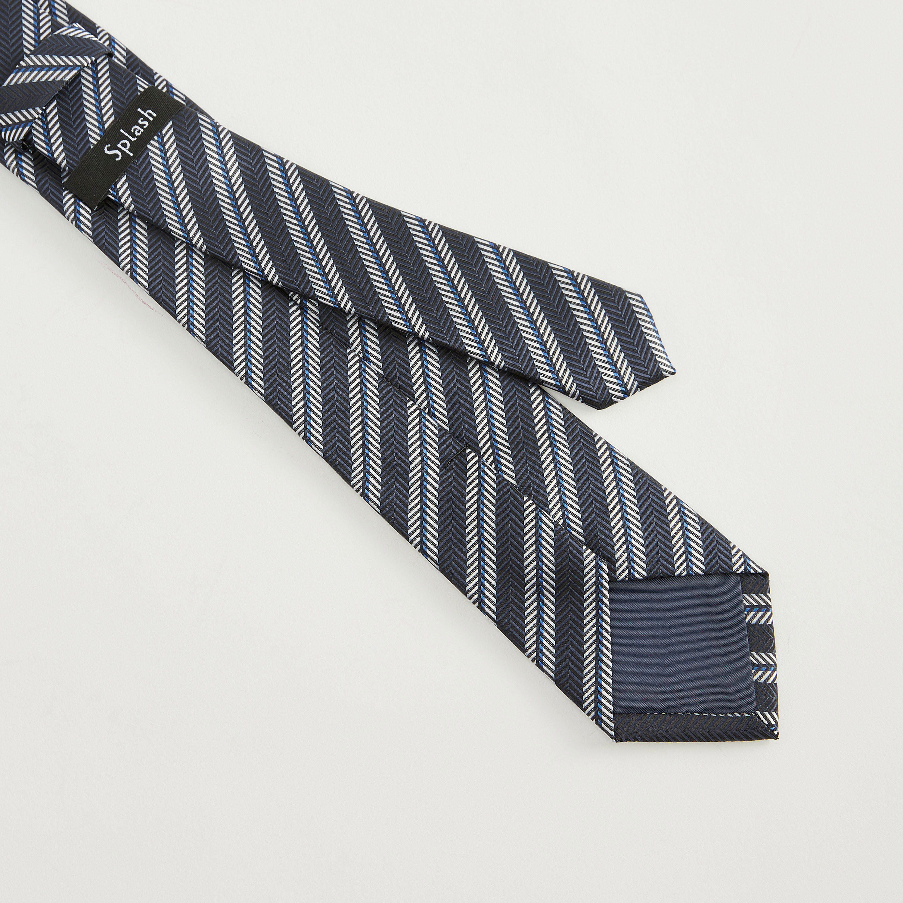 Striped Regular Necktie with Keeper Loop-men-tiesandcufflinks-pocketsquares-image-4