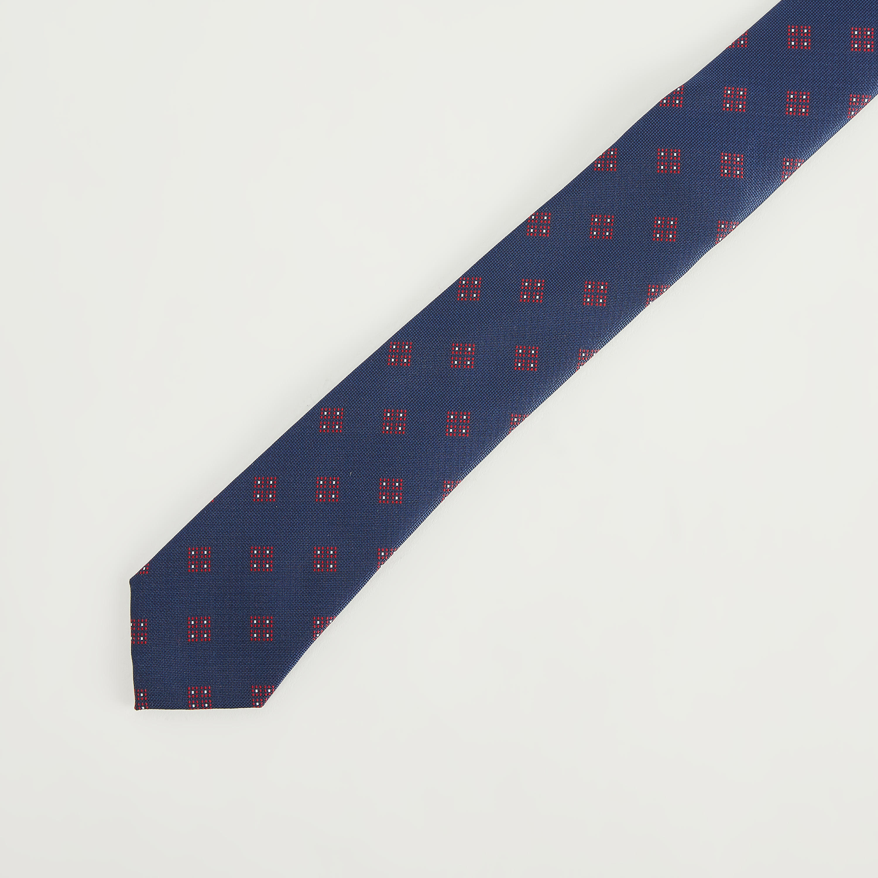 ربطة عنق مستطيلة بارزة الملمس بحلقة تثبيت-men-tiesandcufflinks-pocketsquares-image-2