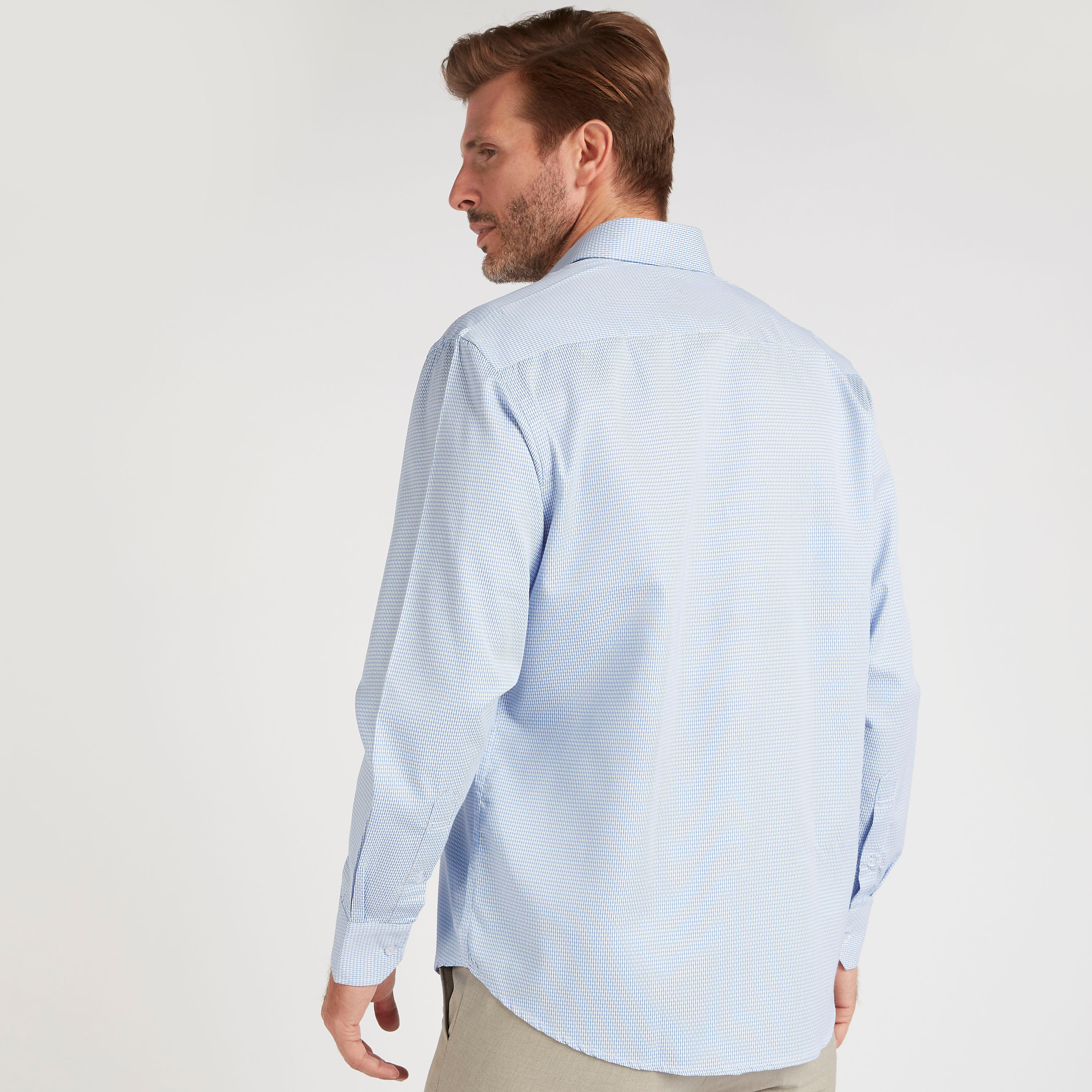 Textured Shirt with Long Sleeves and Spread Collar-men-clothing-shirts-image-4