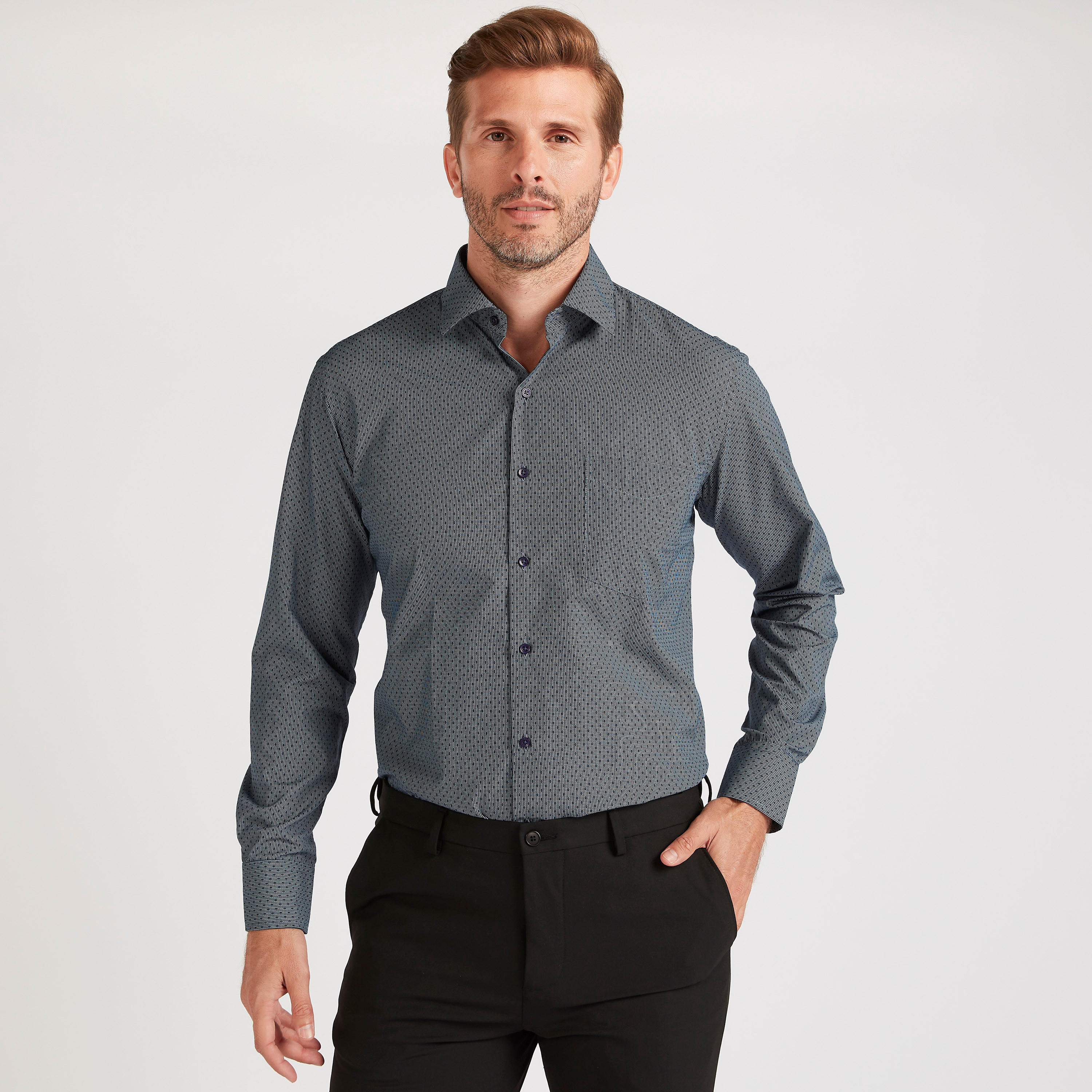 Printed Collared Shirt with Long Sleeves-men-clothing-shirts-image-1