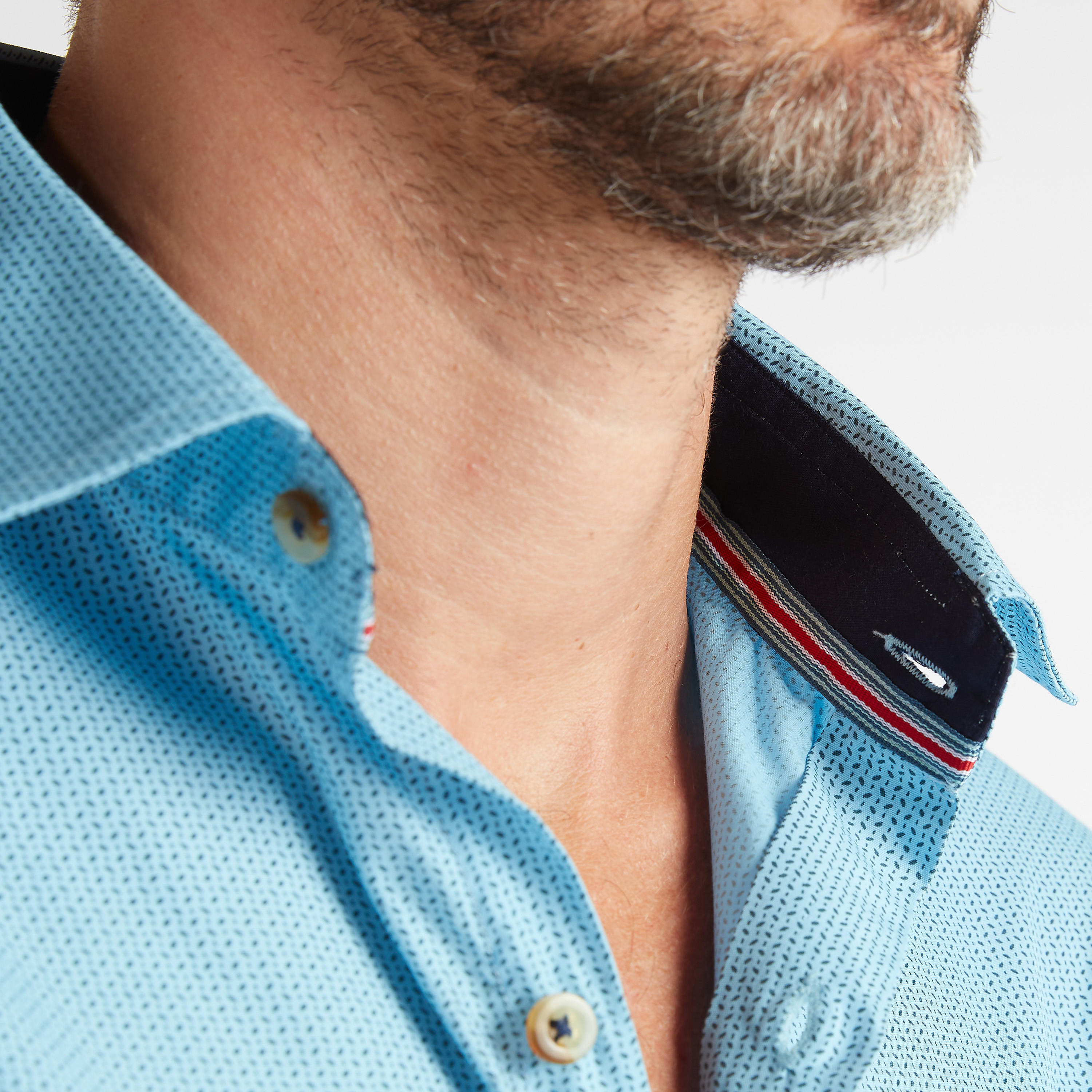 قميص بزر علوي وطبعات وجيب على الصدر وأكمام قصيرة-men-clothing-shirts-image-5