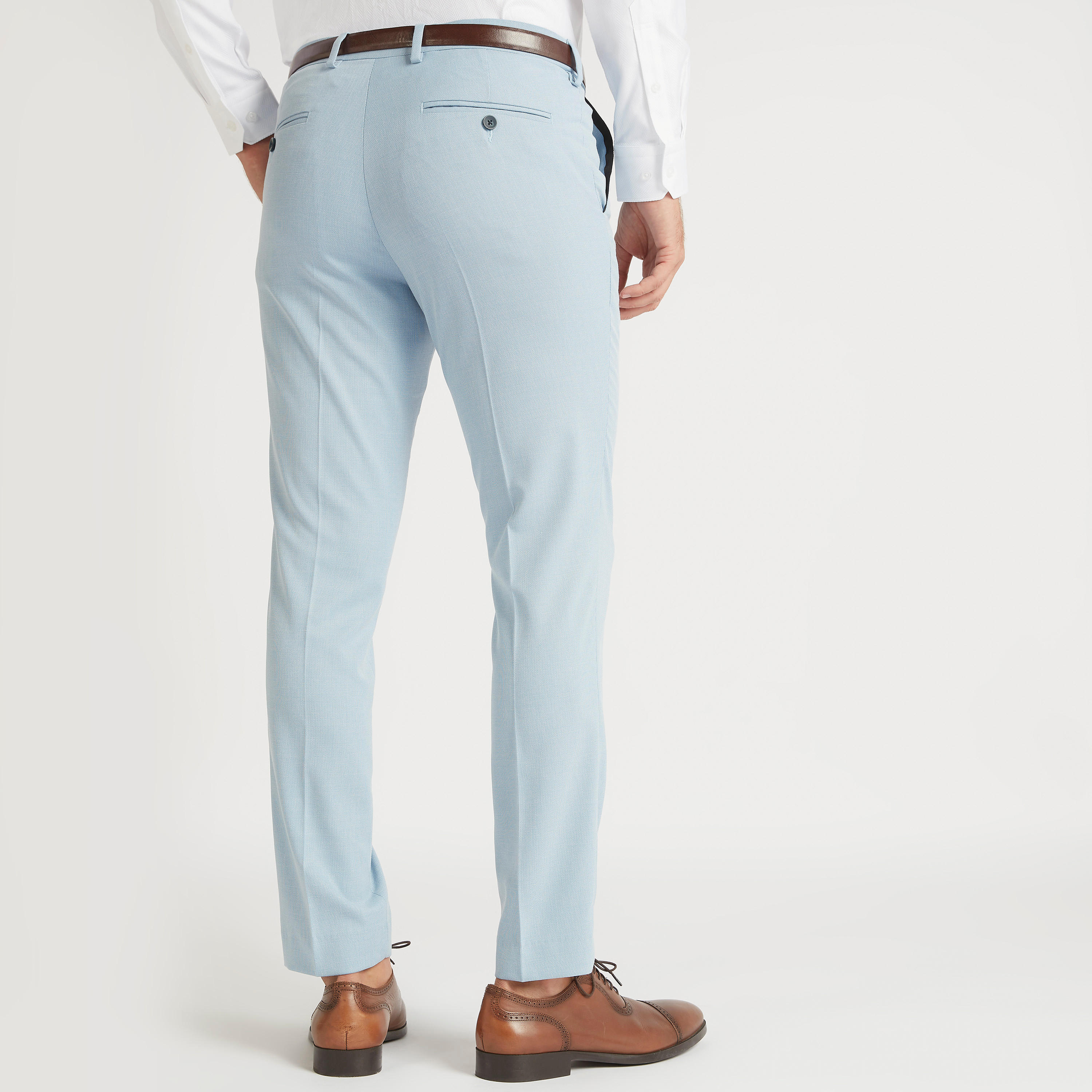بنطلون رسمي بارز الملمس بزر إغلاق وجيوب من بوسيني-men-clothing-bottoms-trousersandchinos-trousers-image-2