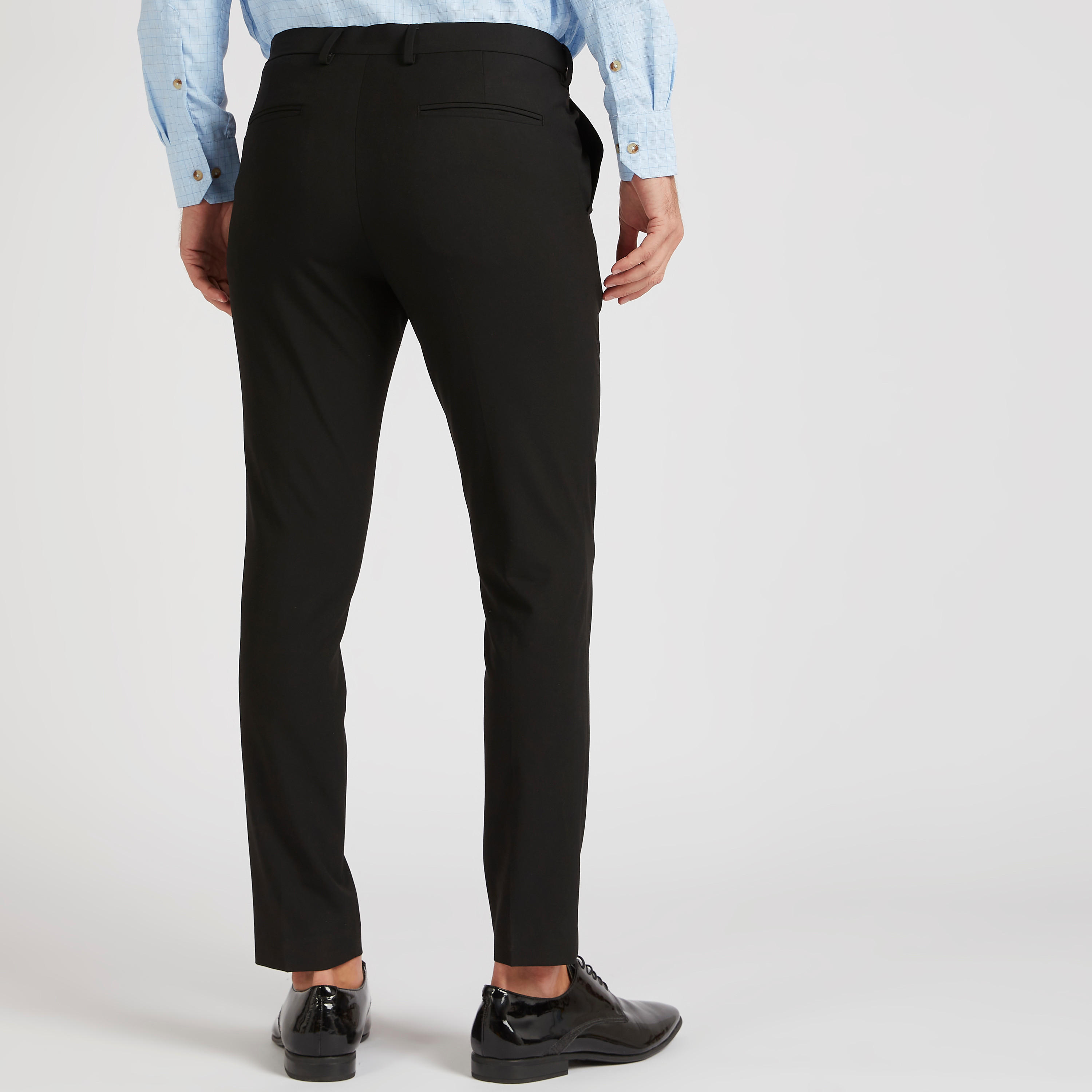 Solid Slim Fit Flexi Waist Trousers with Pockets-men-clothing-bottoms-trousersandchinos-trousers-image-4