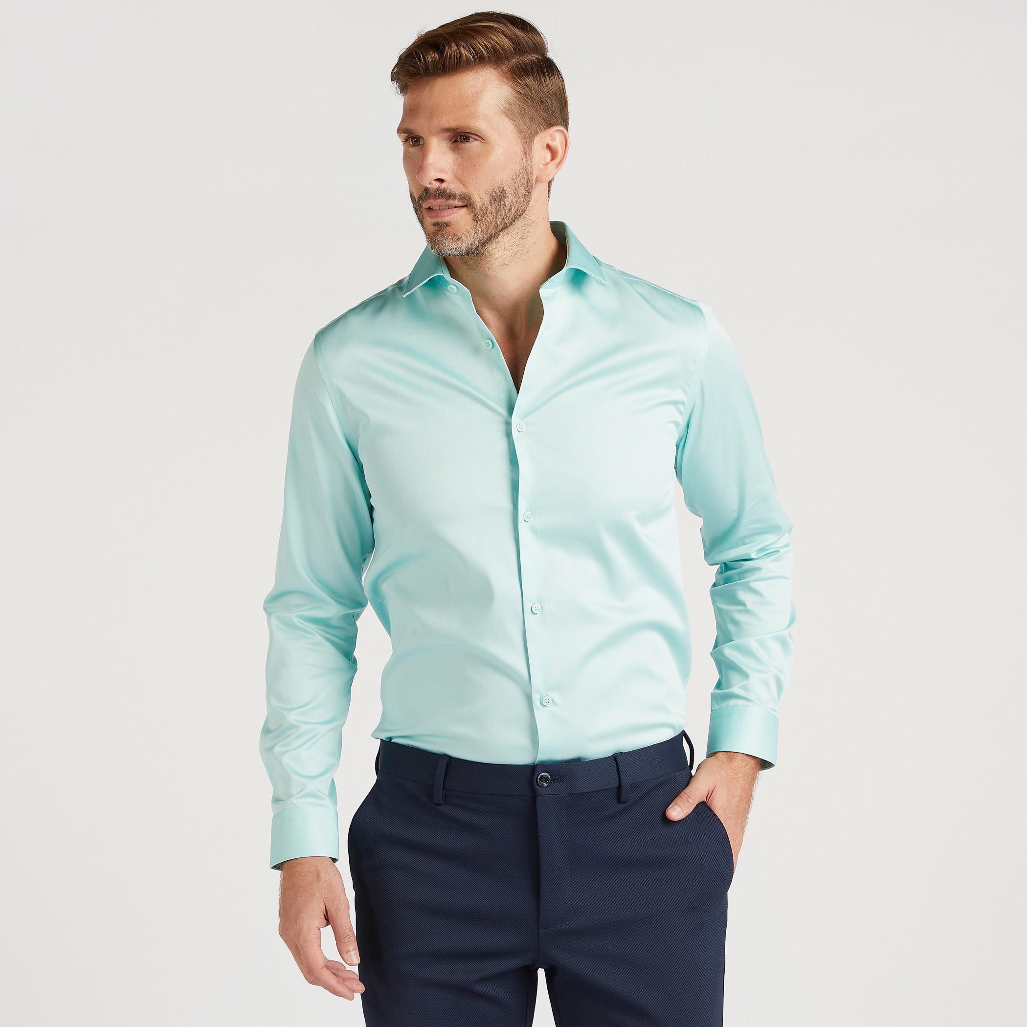 قميص سادة بياقة عادية وأكمام طويلة-men-clothing-shirts-image-4