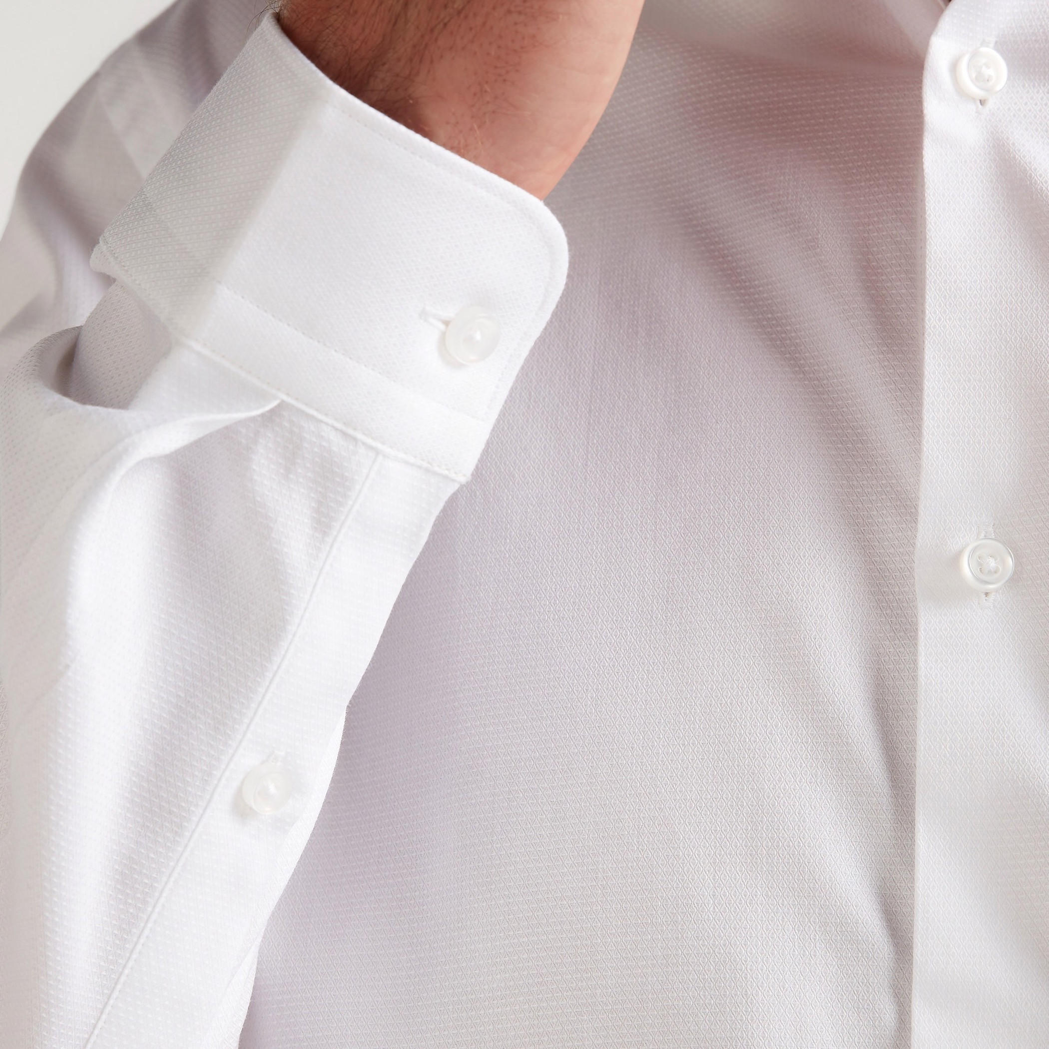 قميص سليم بارز الملمس بأكمام طويلة وجيب على الصدر-men-clothing-shirts-image-5