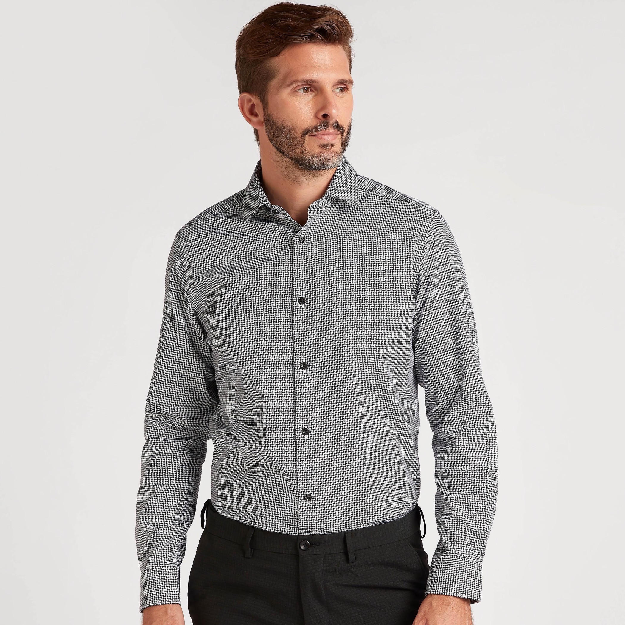 قميص مربعات بأكمام طويلة وزر علوي-men-clothing-shirts-image-1