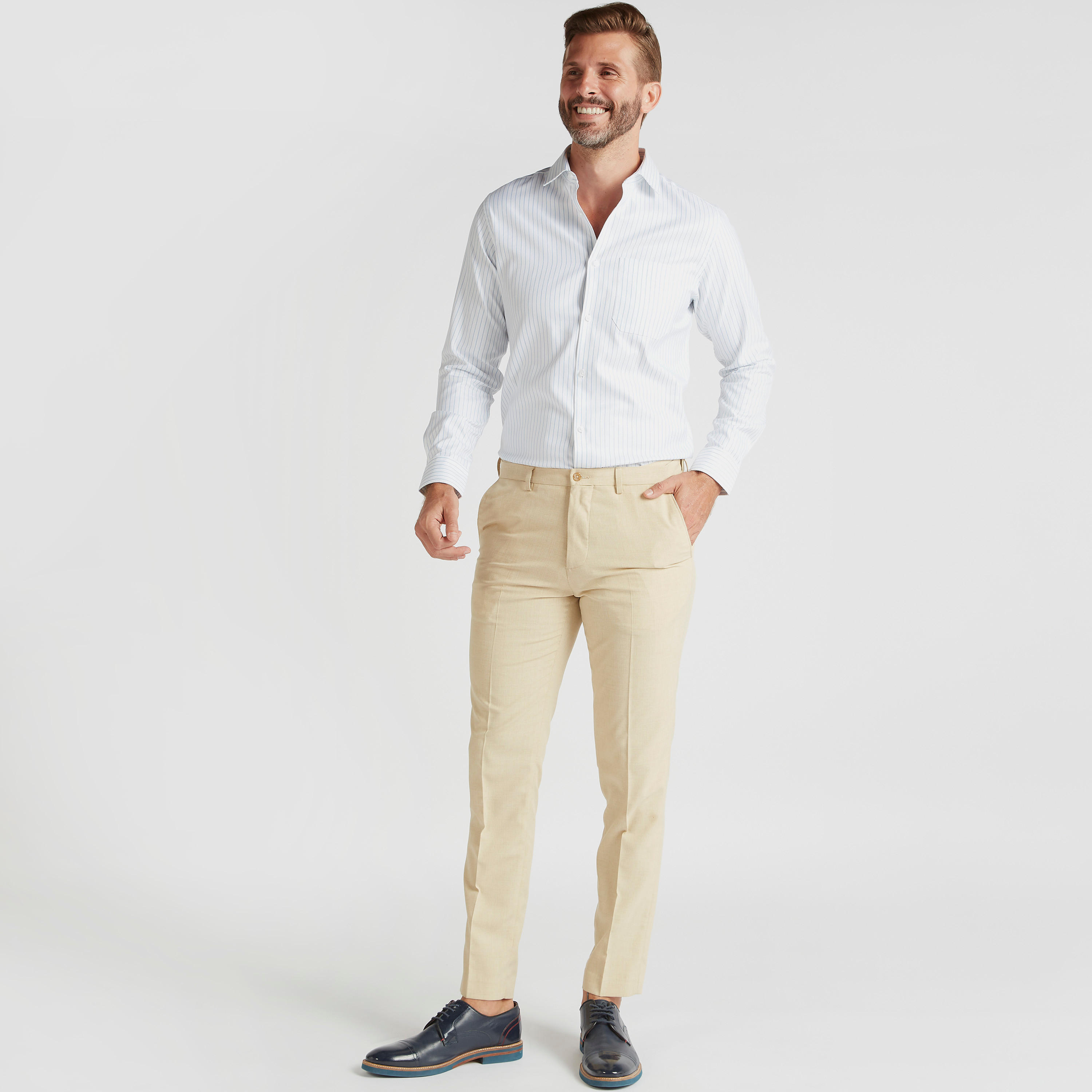 Striped Shirt with Spread Collar and Long Sleeves-men-clothing-shirts-image-5