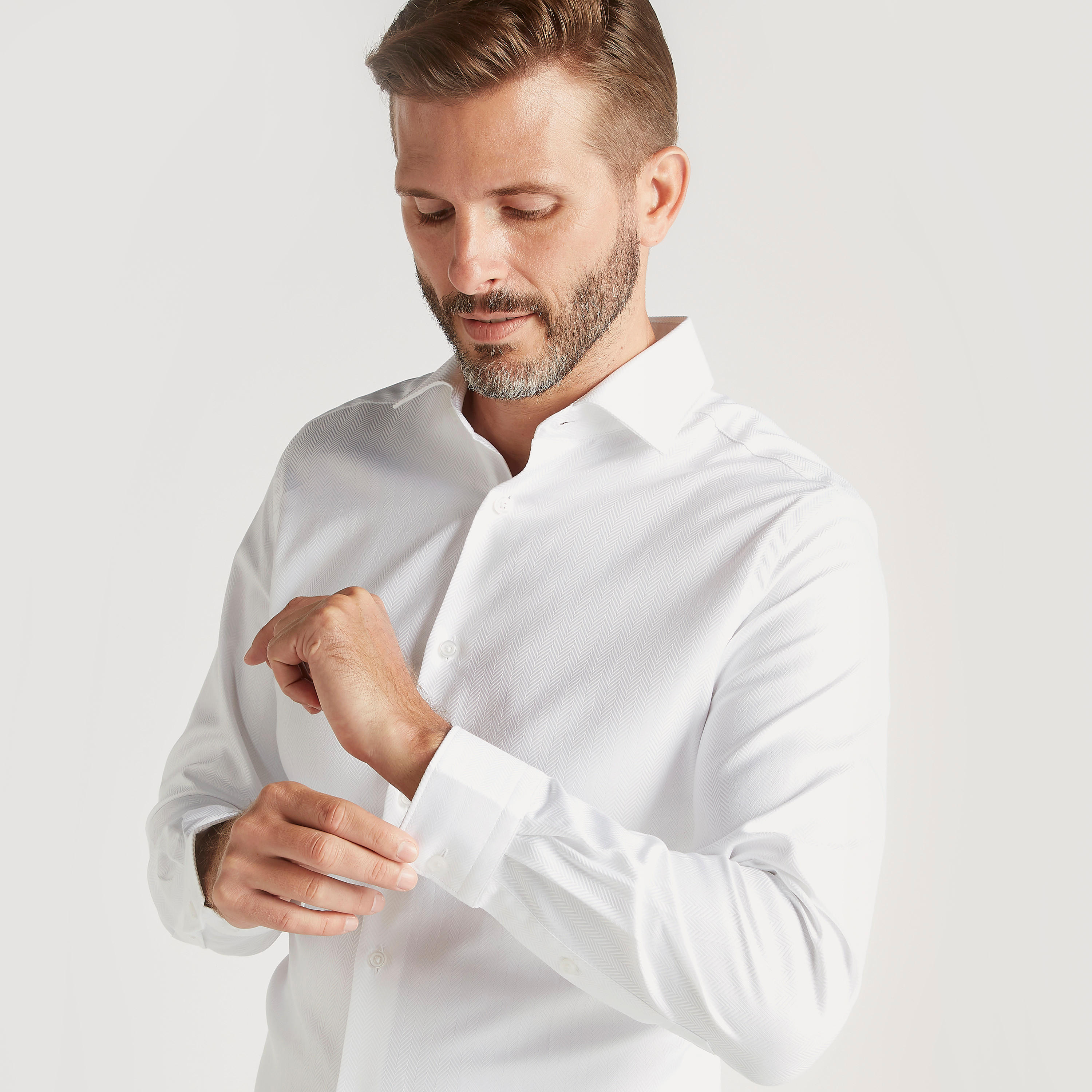 Textured Shirt with Long Sleeves and Spread Collar-men-clothing-shirts-image-3