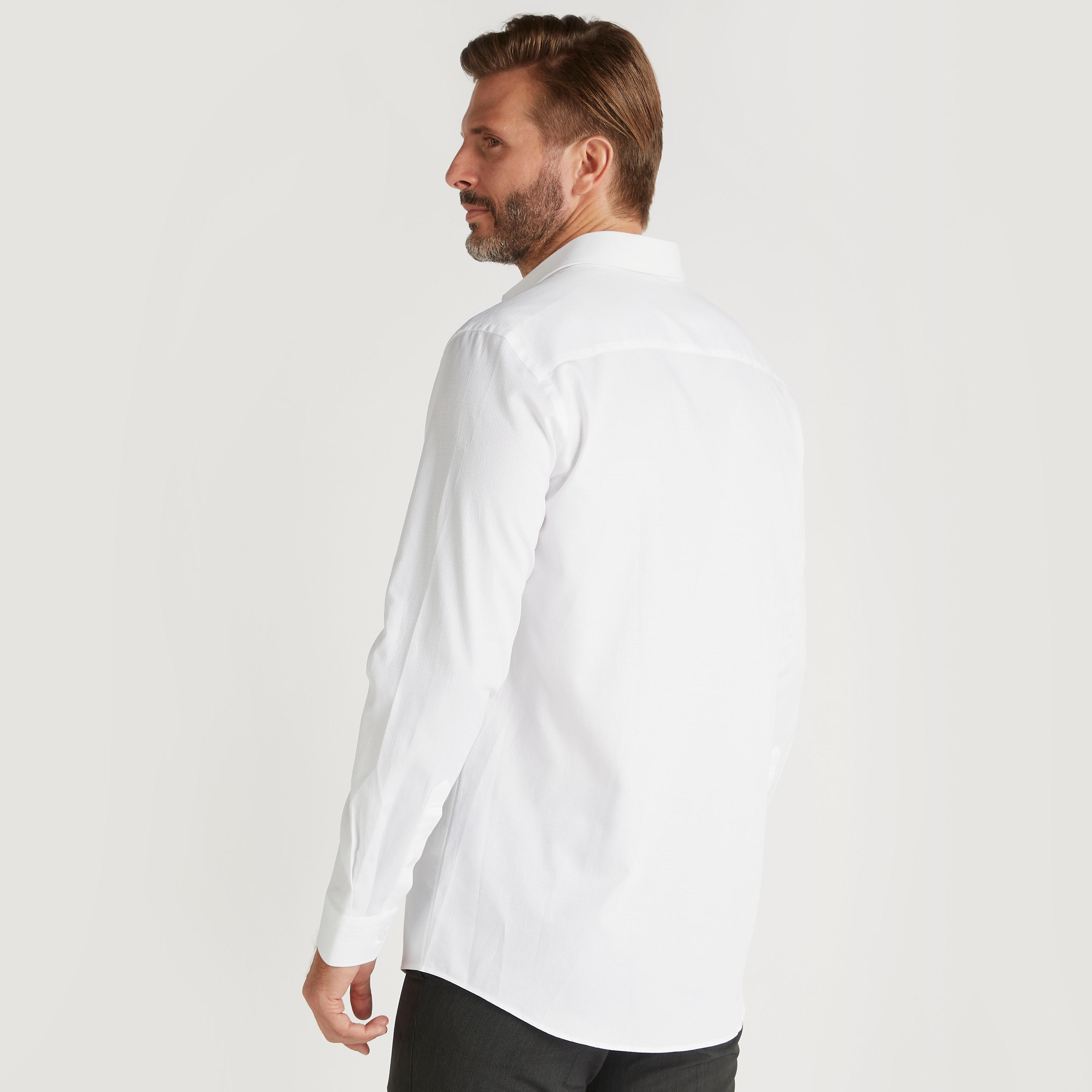 Textured Shirt with Long Sleeves and Spread Collar-men-clothing-shirts-image-4