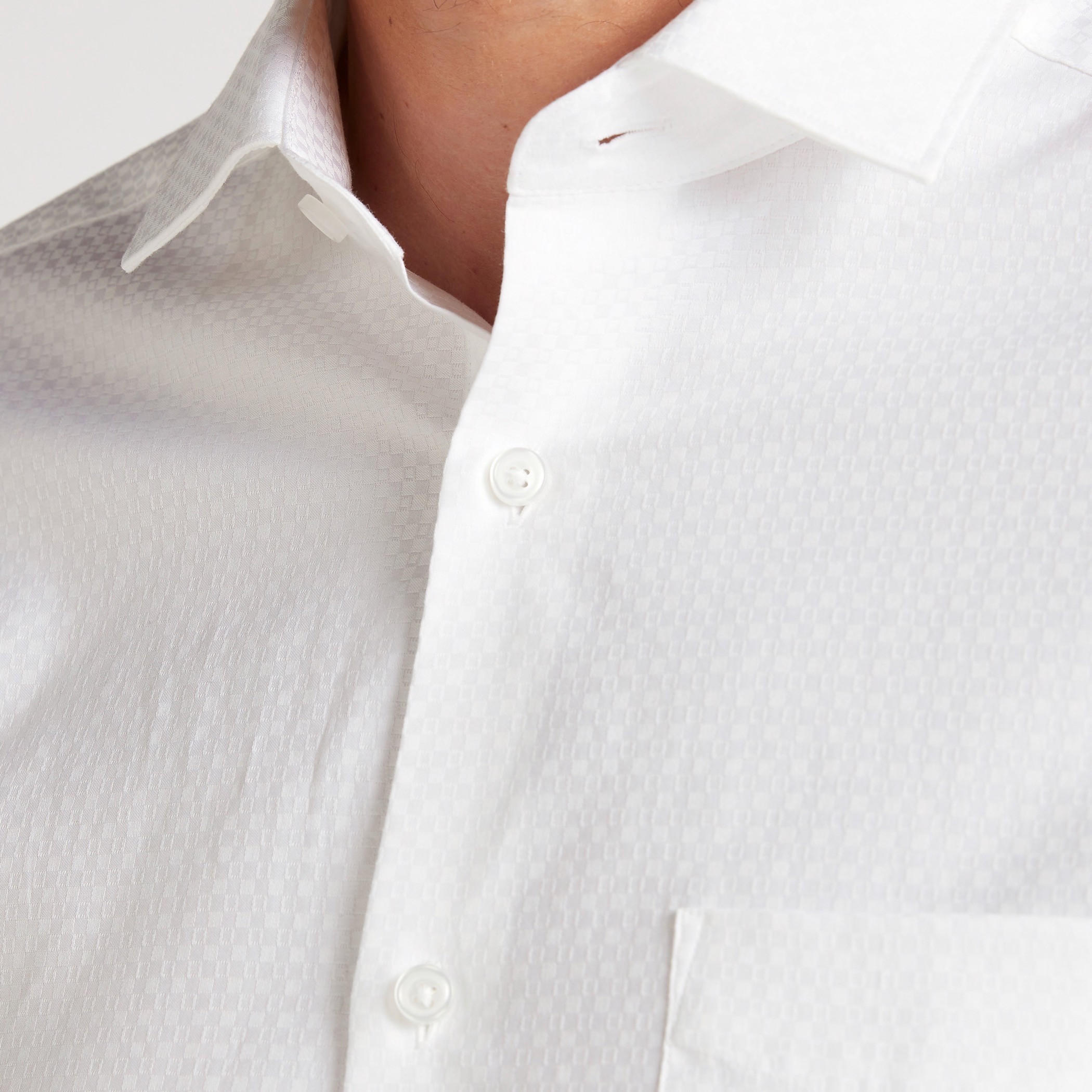 Solid Textured Shirt with Long Sleeves and Chest Pocket-men-clothing-shirts-image-3