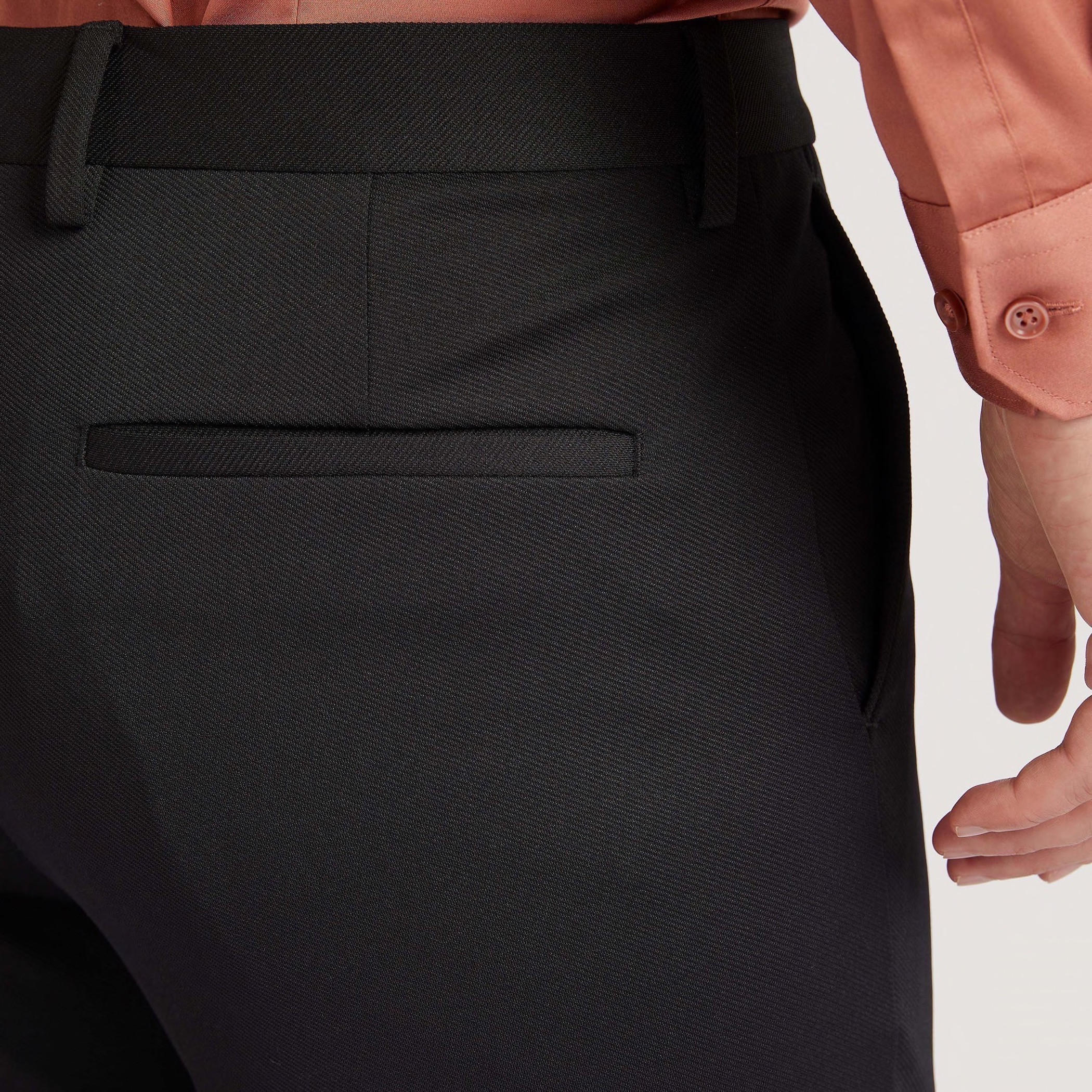 بنطلون سليم فيت مخطّط بخصر متوسّط الارتفاع وجيوب-men-clothing-bottoms-trousersandchinos-trousers-image-3