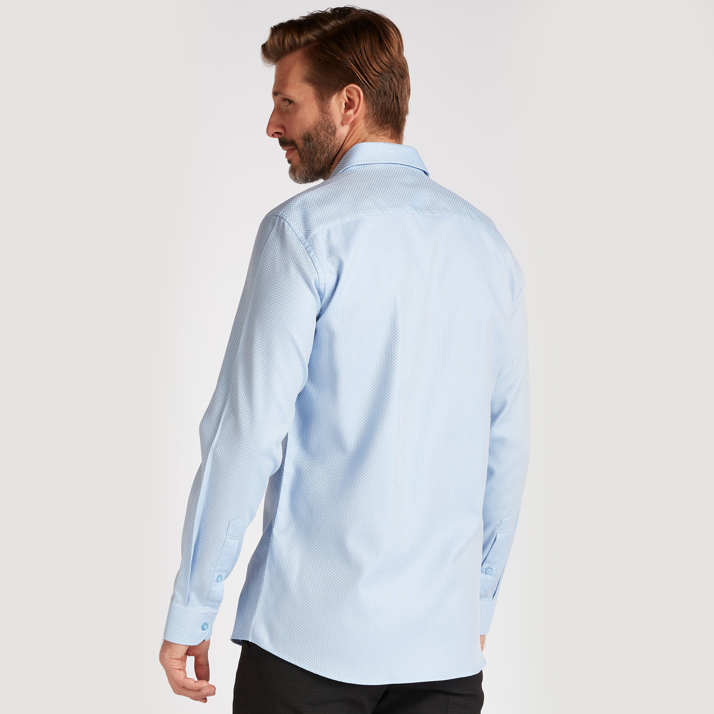 Textured Shirt with Long Sleeves and Spread Collar-men-clothing-shirts-image-4
