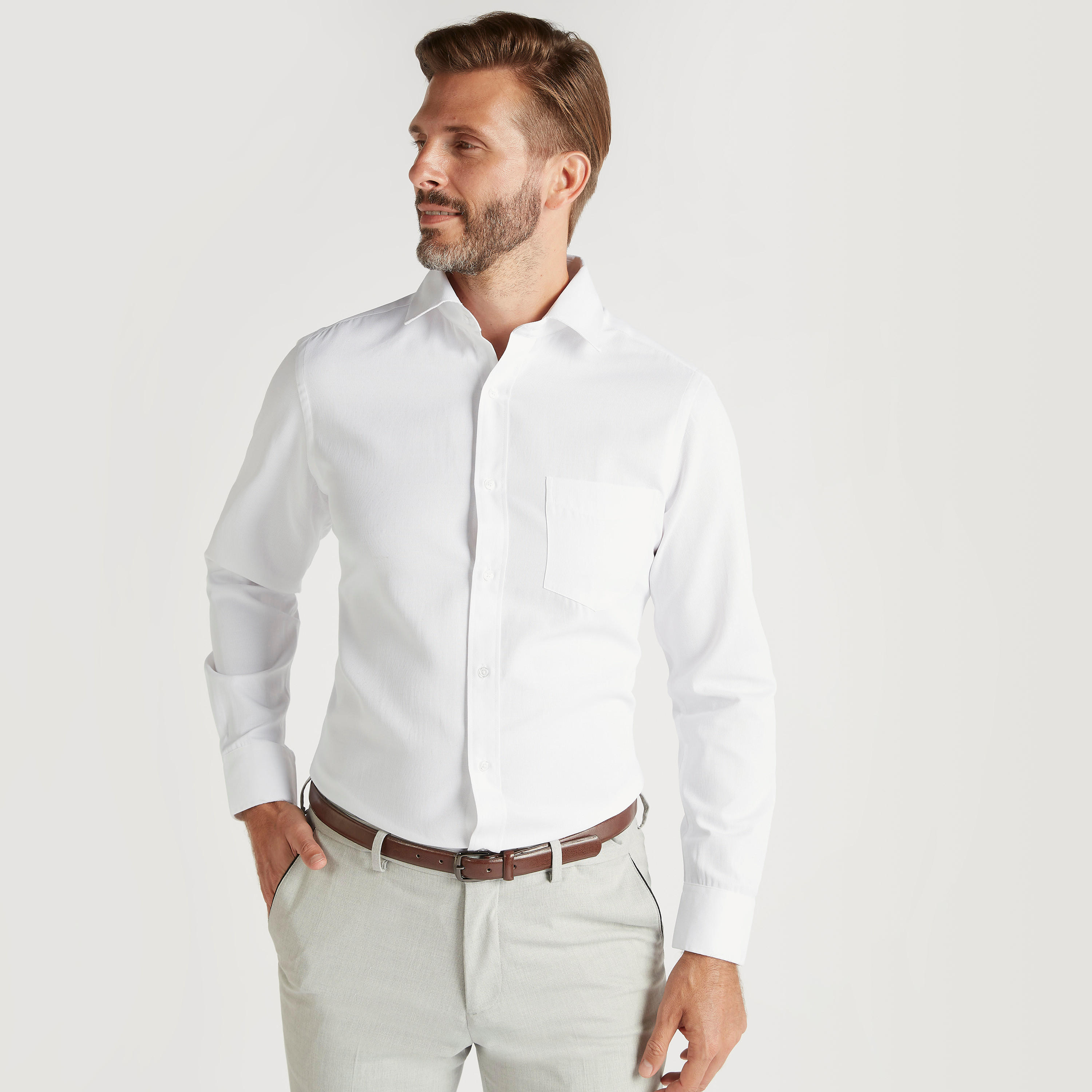 قميص بارز الملمس بياقة عاديّة وأكمام طويلة-men-clothing-shirts-image-5