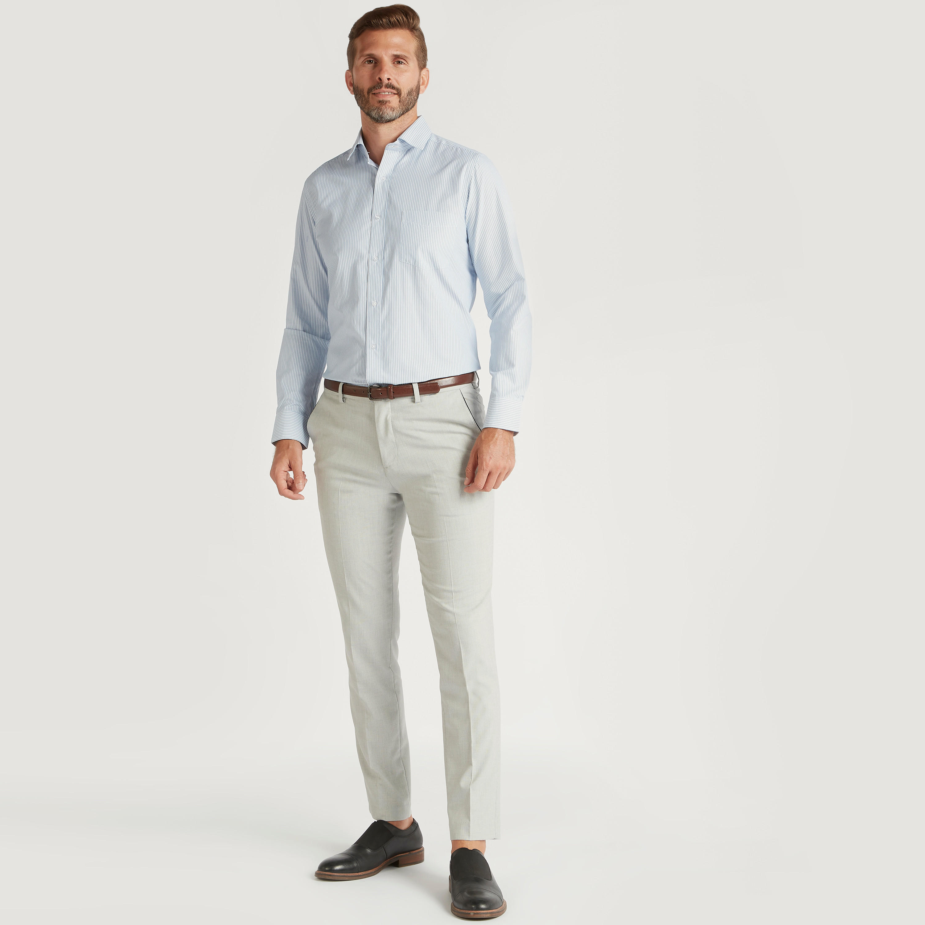 Striped Shirt with Spread Collar and Long Sleeves-men-clothing-shirts-image-6