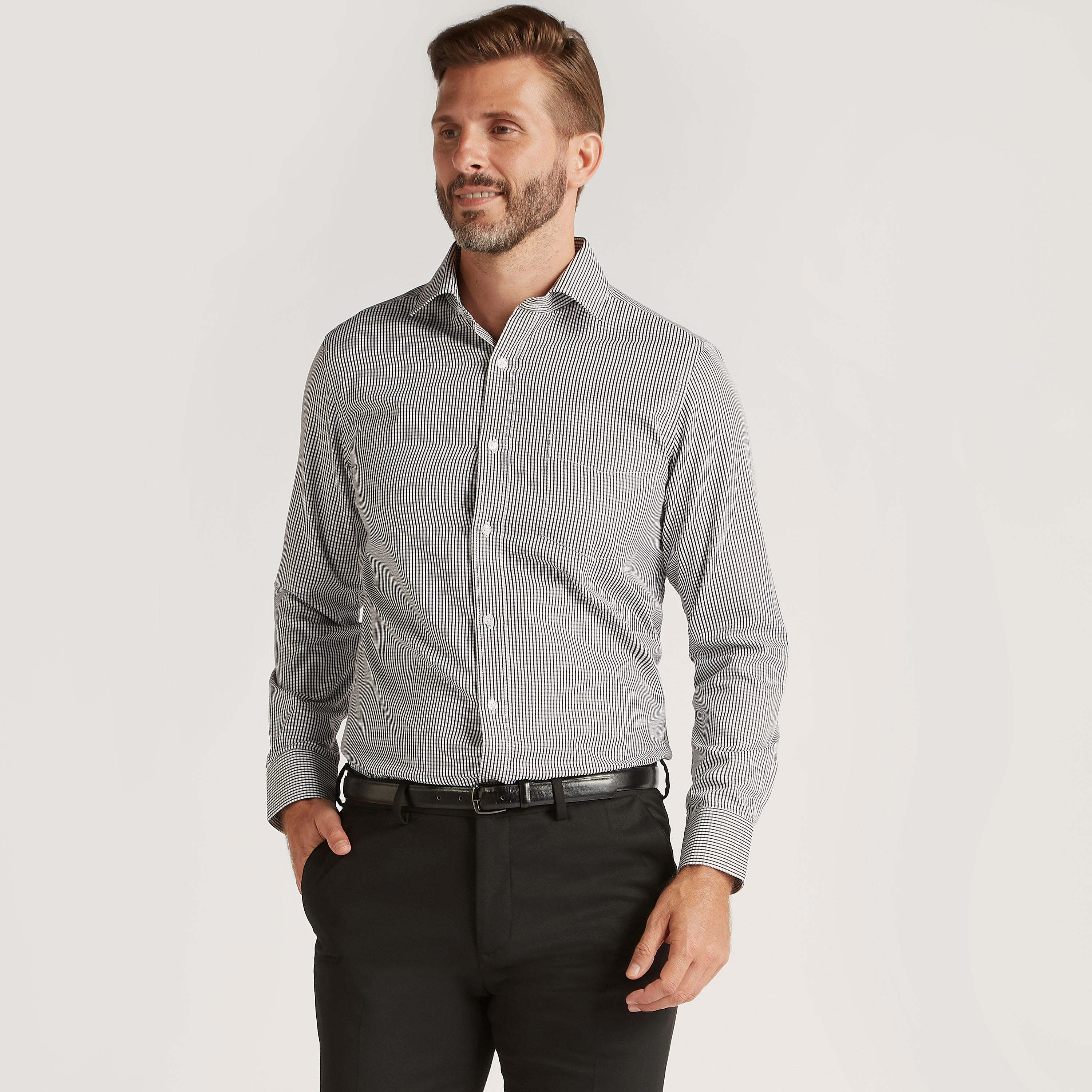 قميص رسمي كاروهات بأكمام طويلة وجيب-men-clothing-shirts-image-5