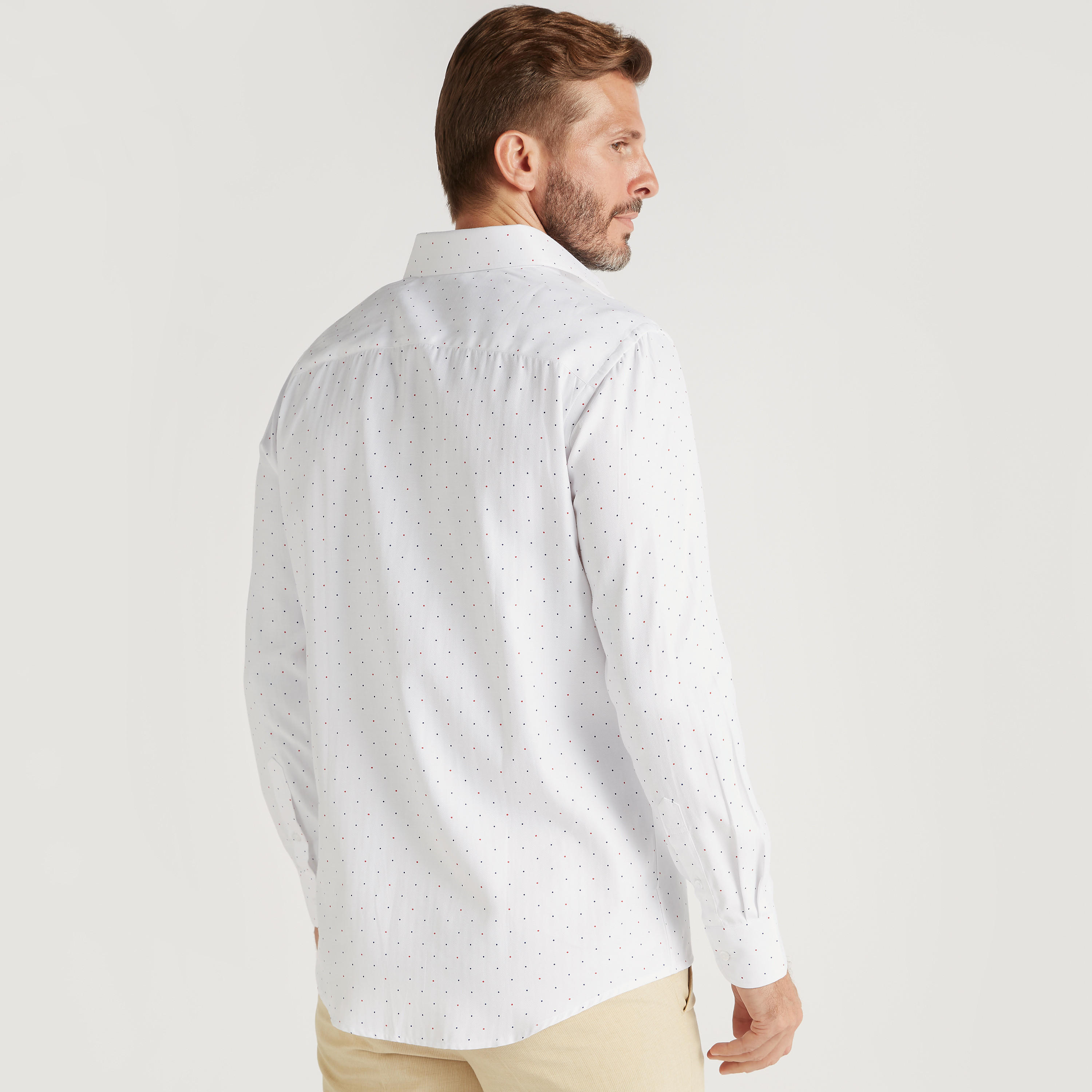 Printed Shirt with Long Sleeves and Spread Collar-men-clothing-shirts-image-4
