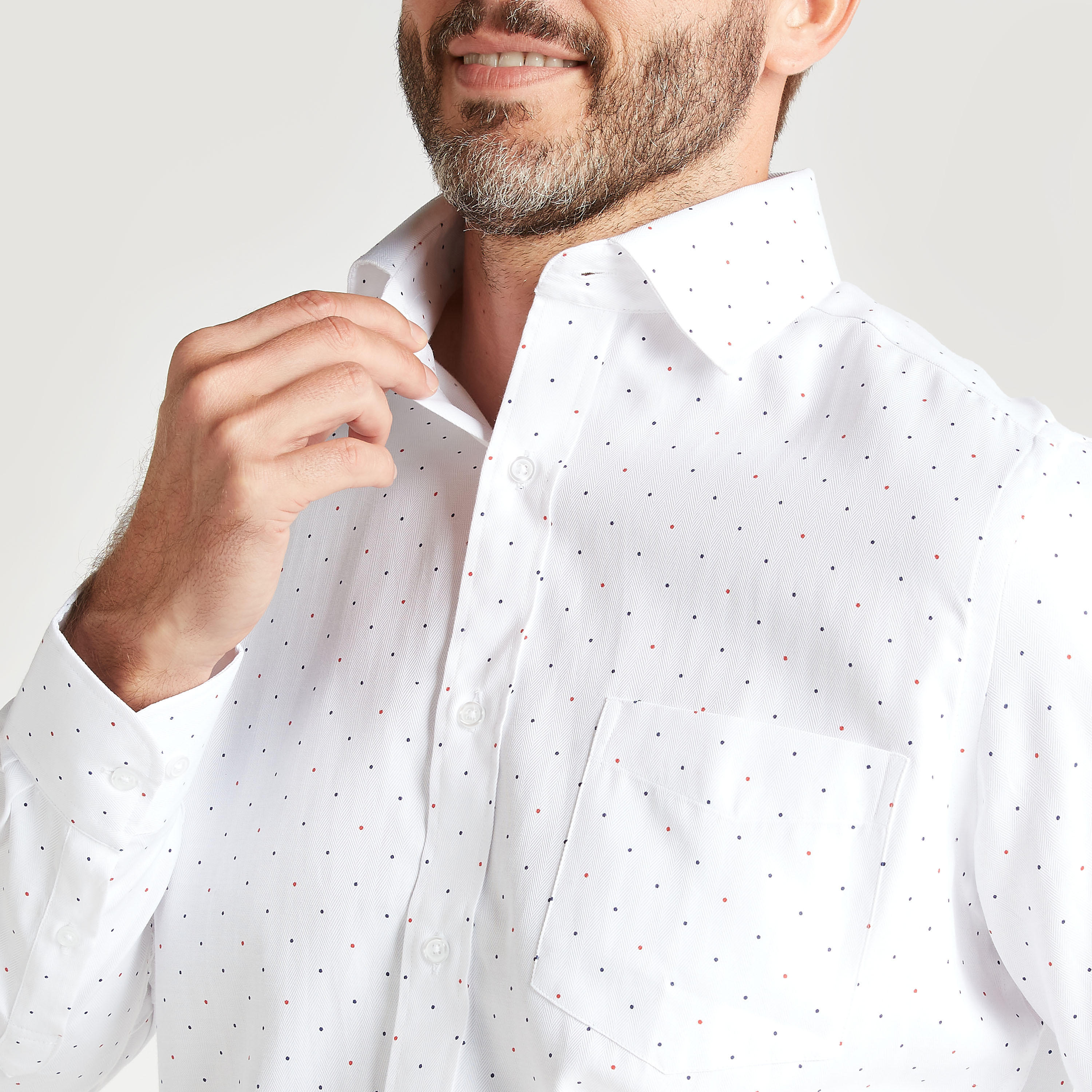 Printed Shirt with Long Sleeves and Spread Collar-men-clothing-shirts-image-5