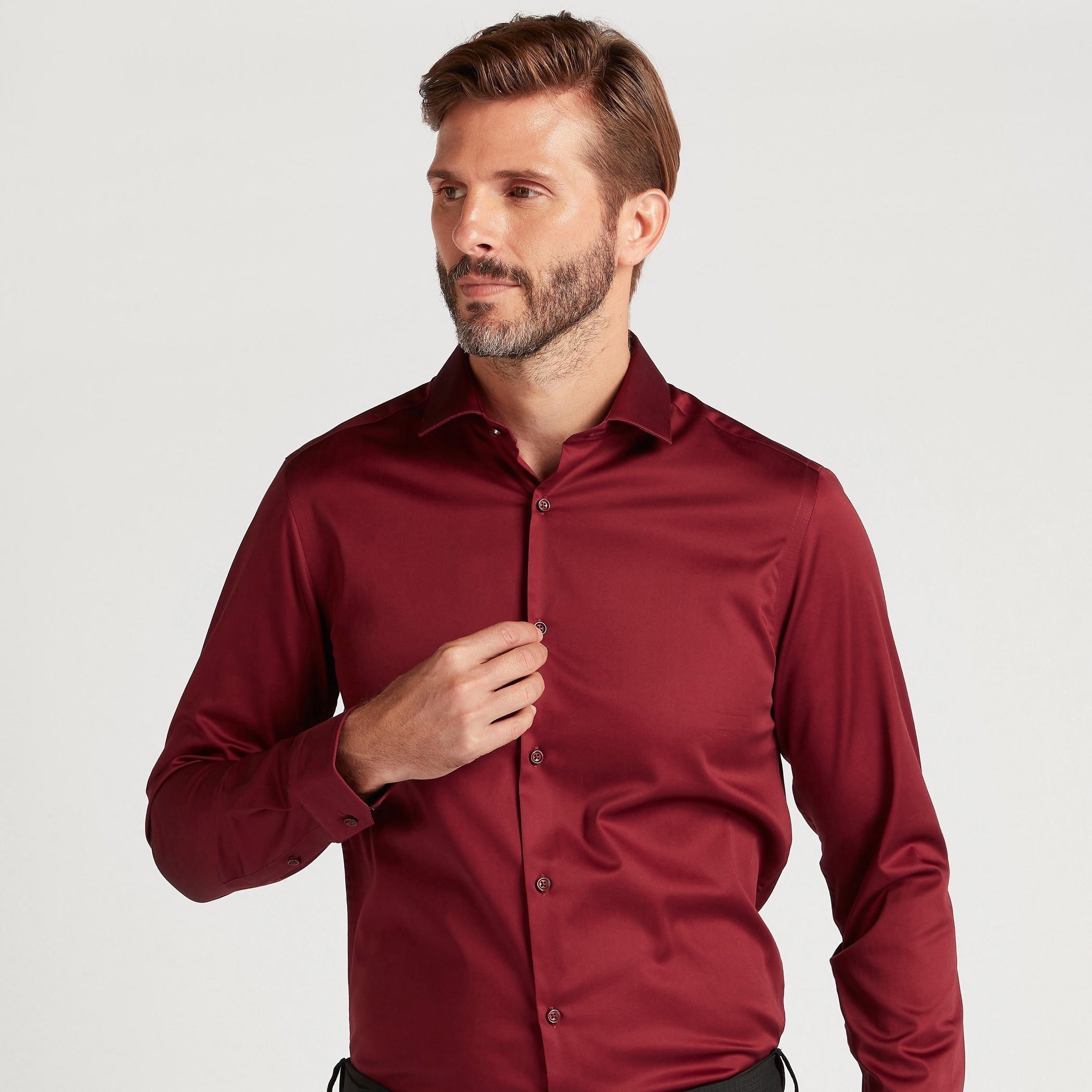 Solid Shirt with Long Sleeves-men-clothing-shirts-image-5