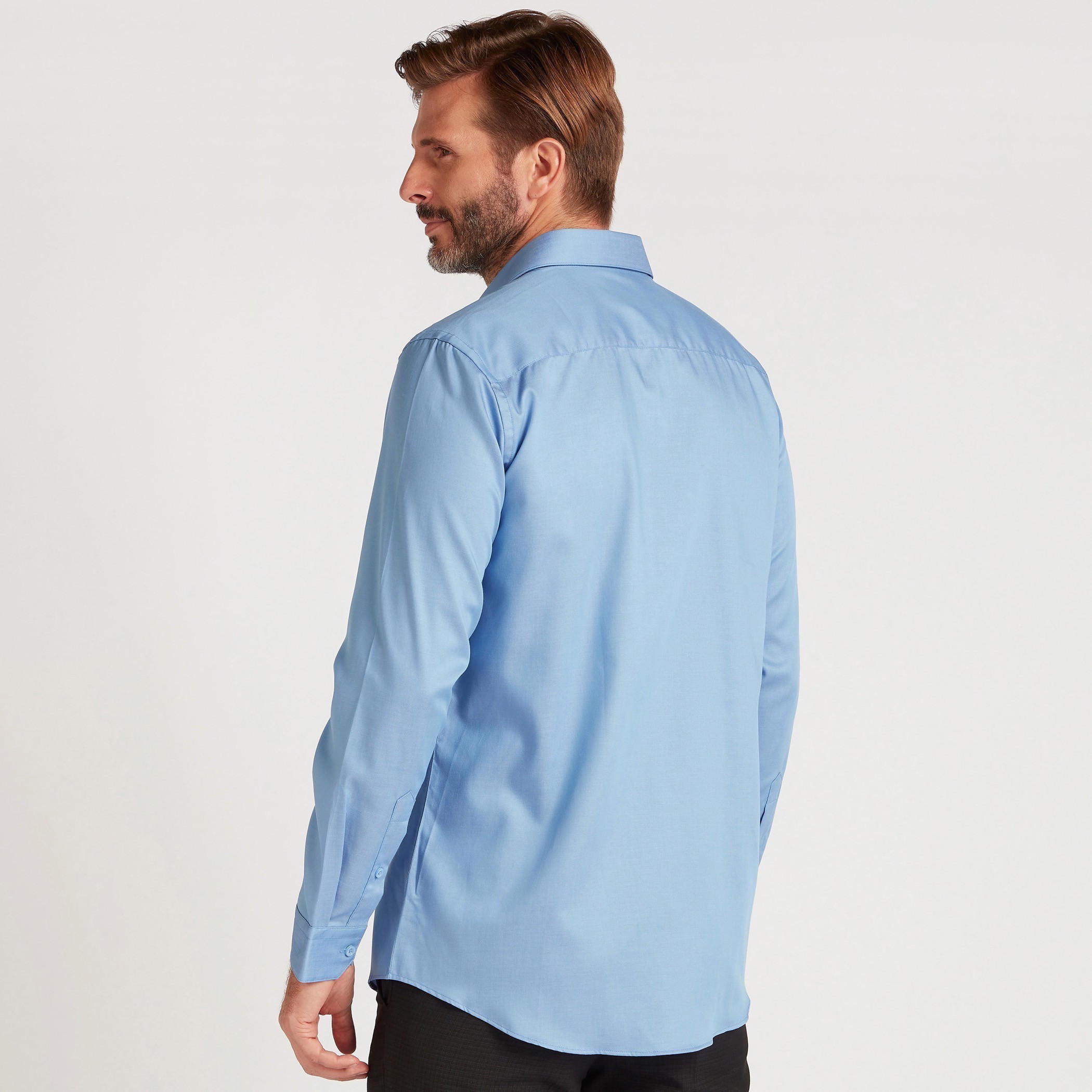 Solid Shirt with Long Sleeves and Patch Pocket-men-clothing-shirts-image-4