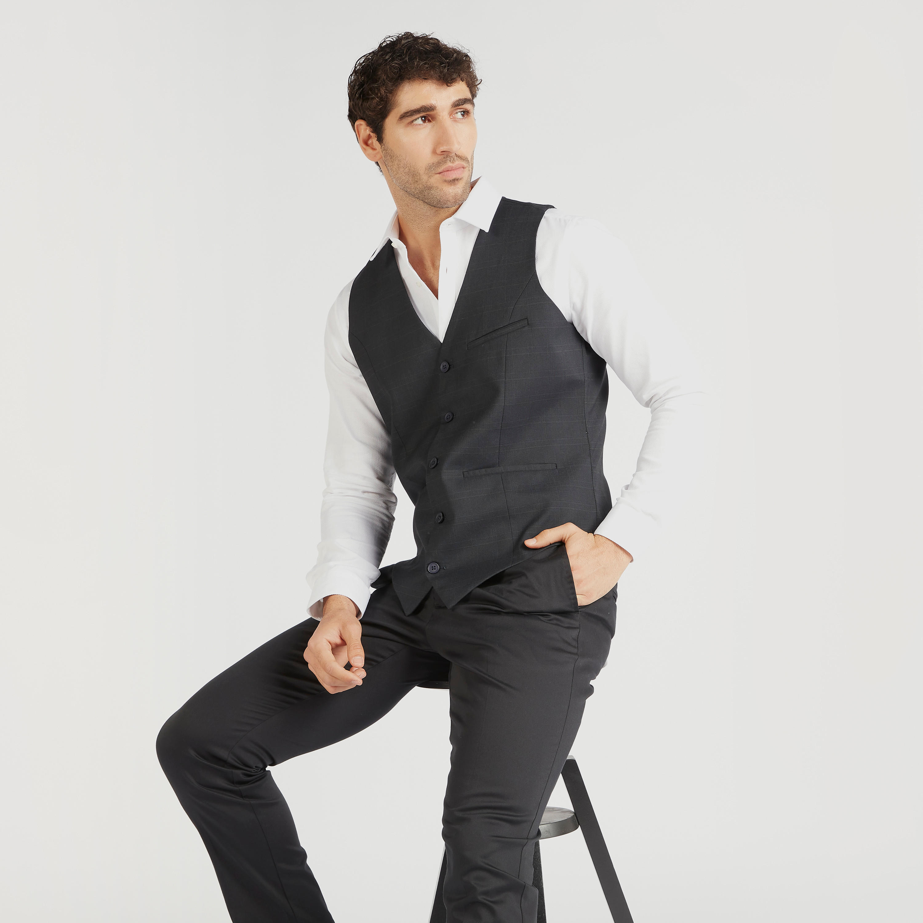 فيست بارز الملمس بزر إغلاق وجيوب داخلية-men-clothing-jacketsandblazers-coats-image-5