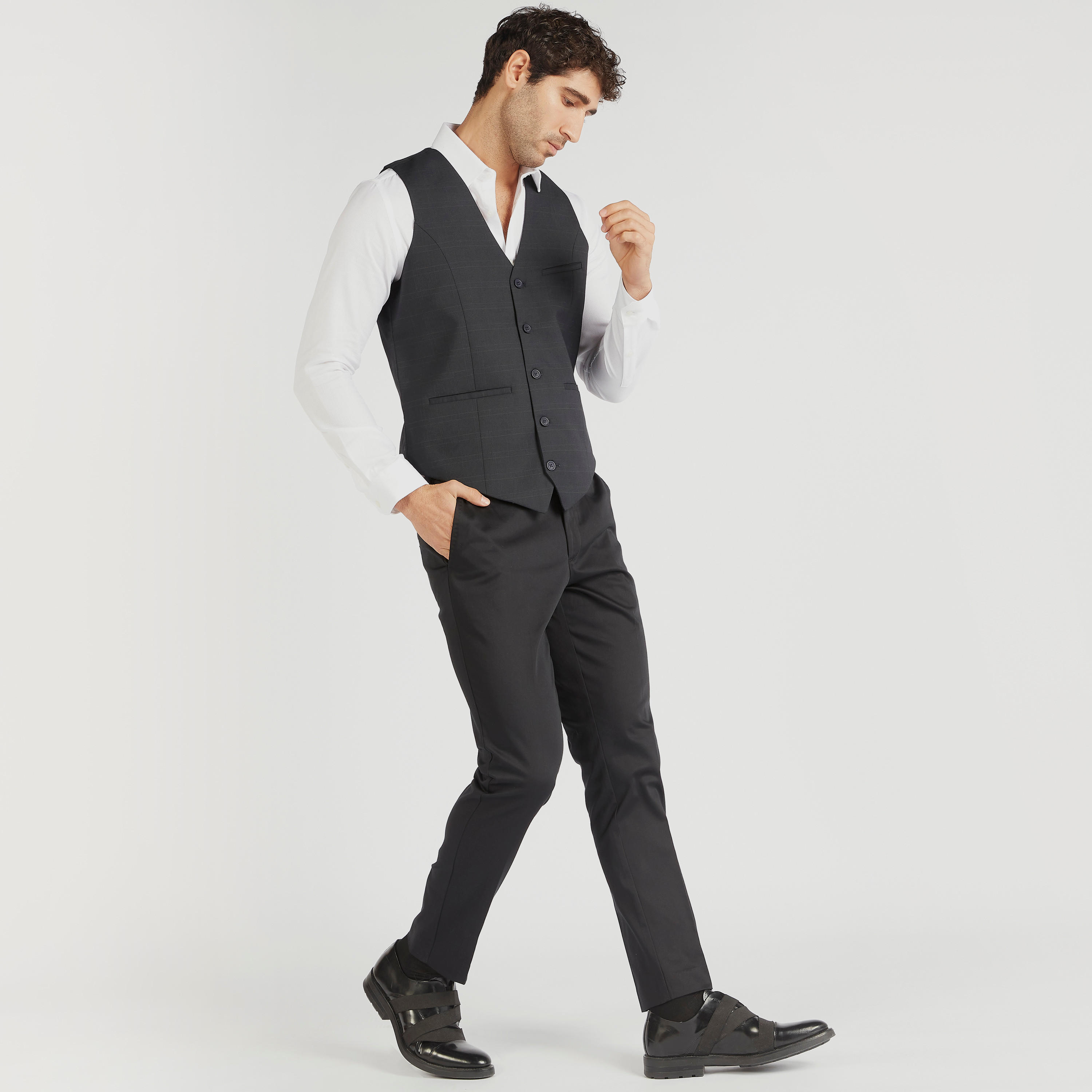 فيست بارز الملمس بزر إغلاق وجيوب داخلية-men-clothing-jacketsandblazers-coats-image-4